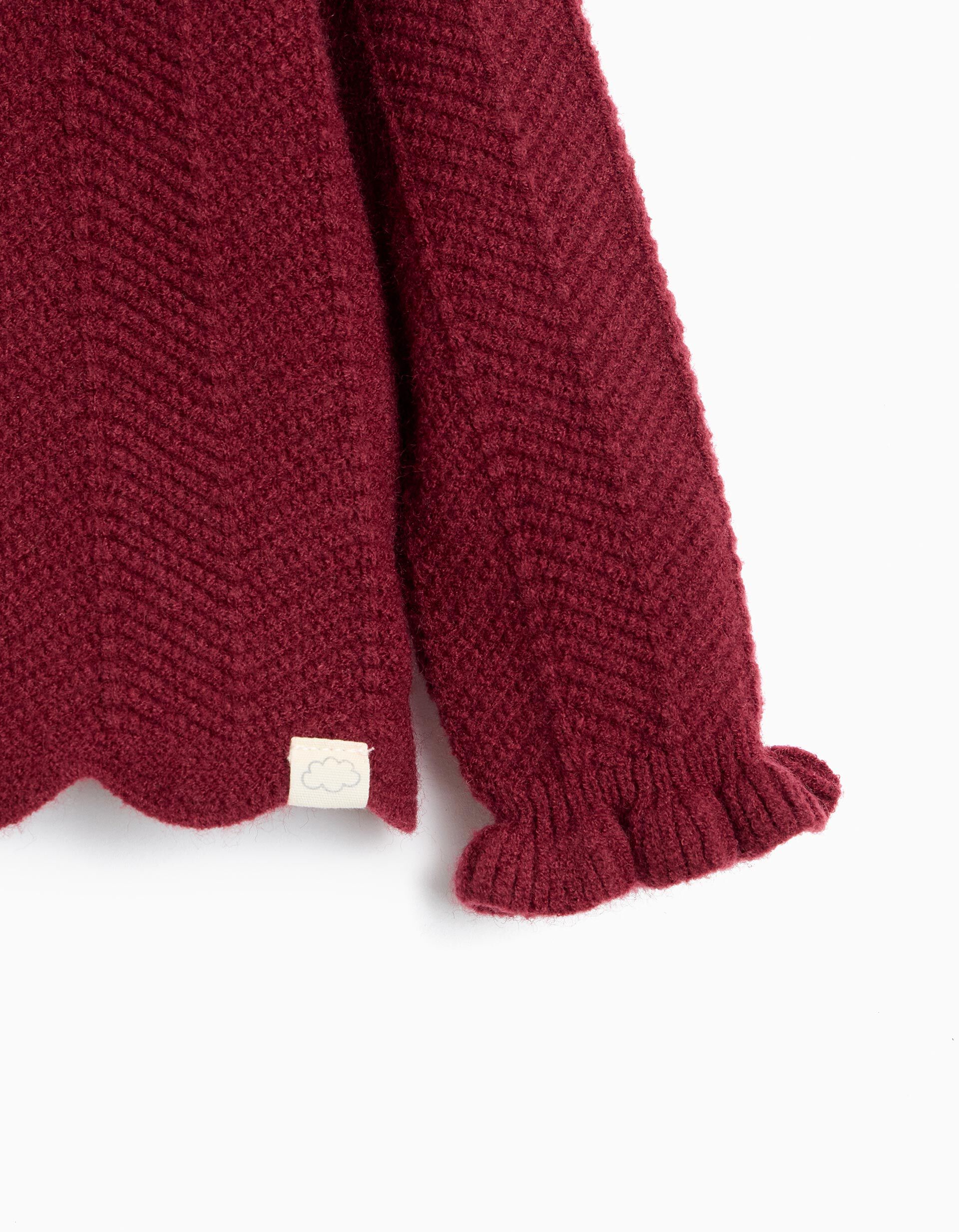 Comprar Online Camisola De Malha, Menina, Vermelho Escuro