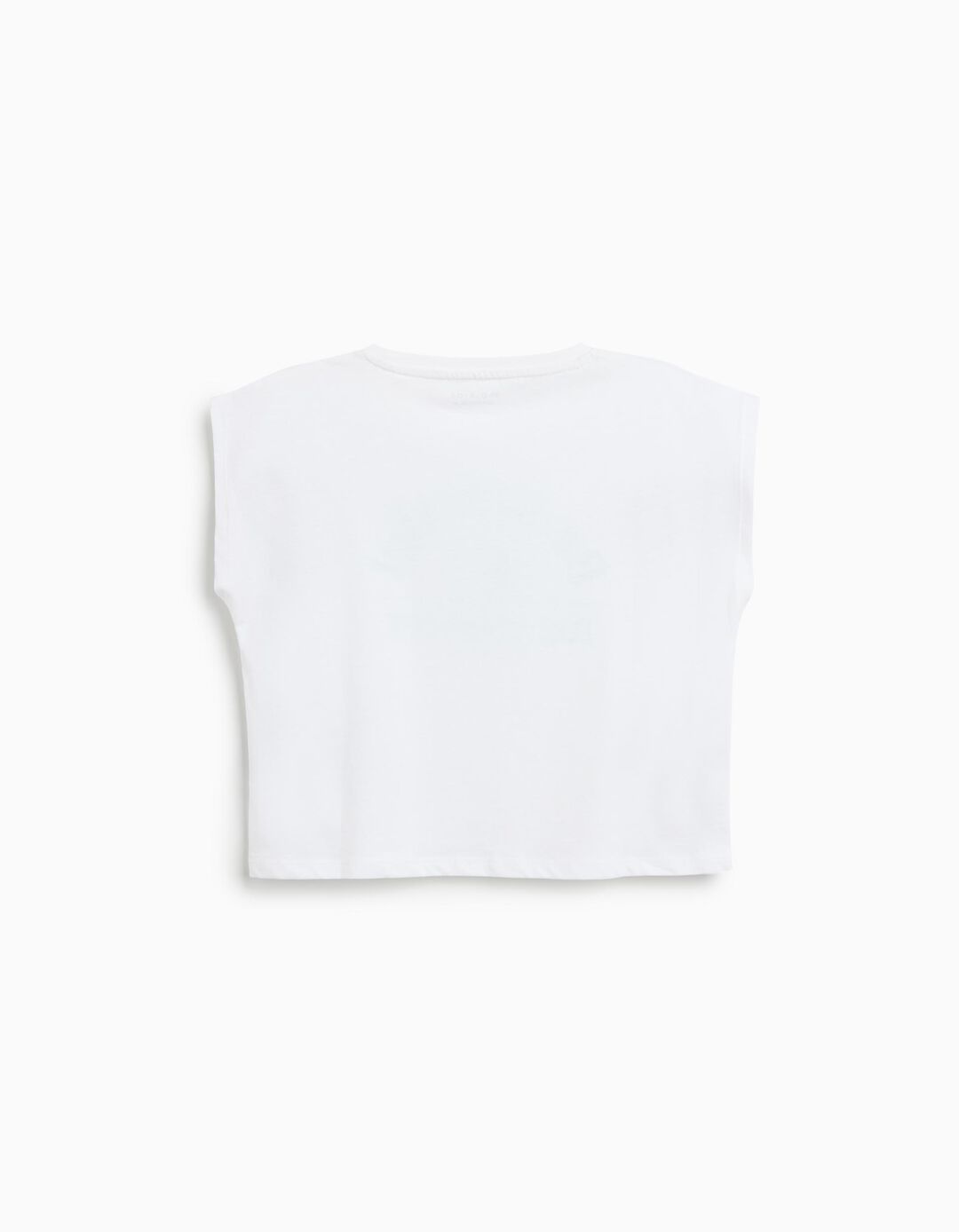 T-shirt sem Mangas, Menina, Branco