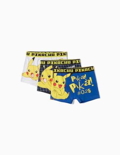 3 'Pokemon' Boxers Pack, Boys, Multicolour