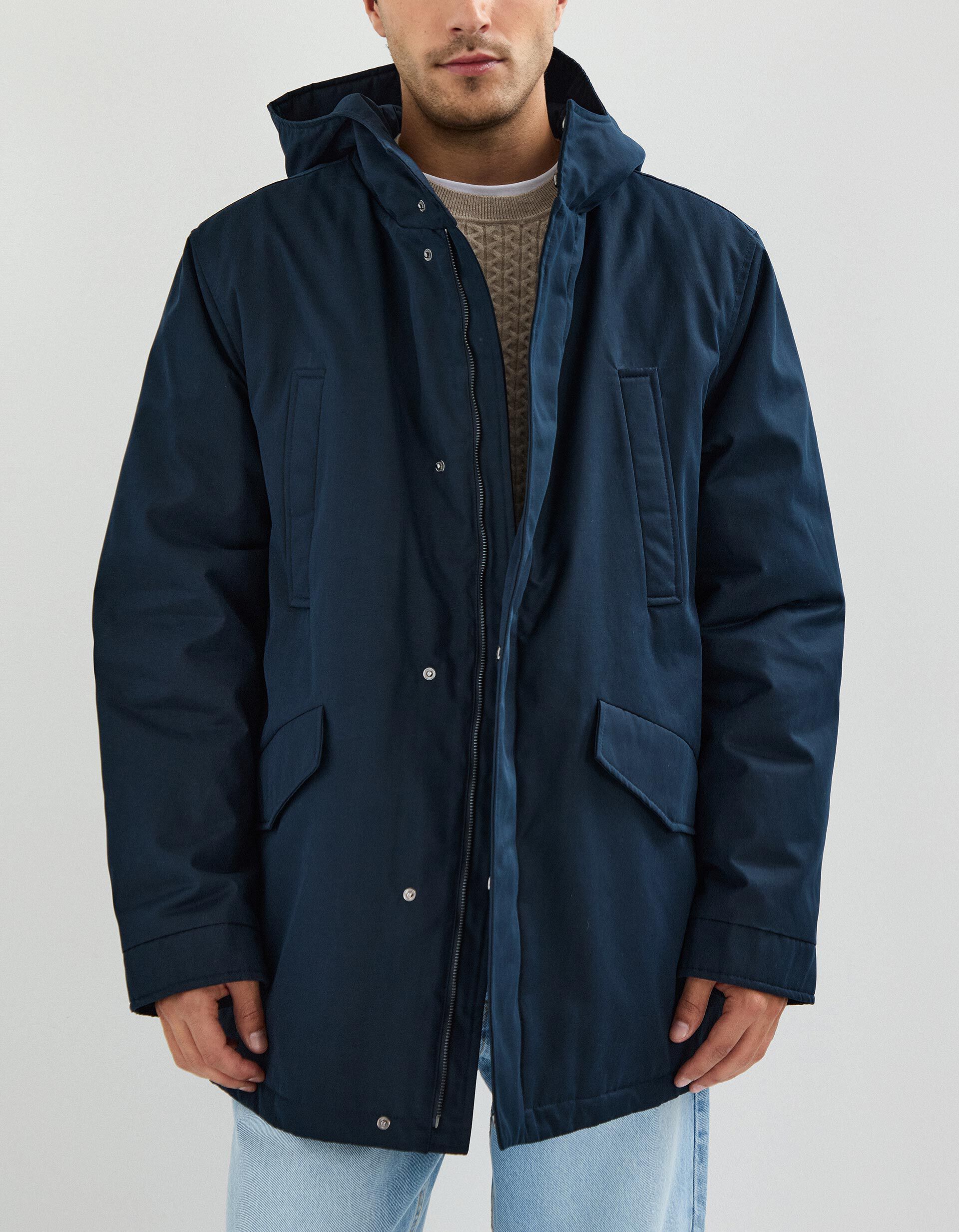 Comprar Online Parka com Capuz, Homem, Azul Escuro
