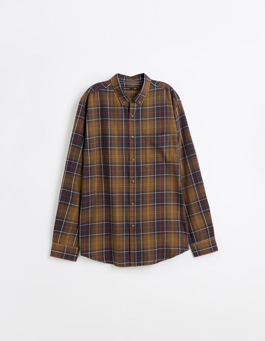 Comprar Online Camisa Xadrez, Homem, Castanho