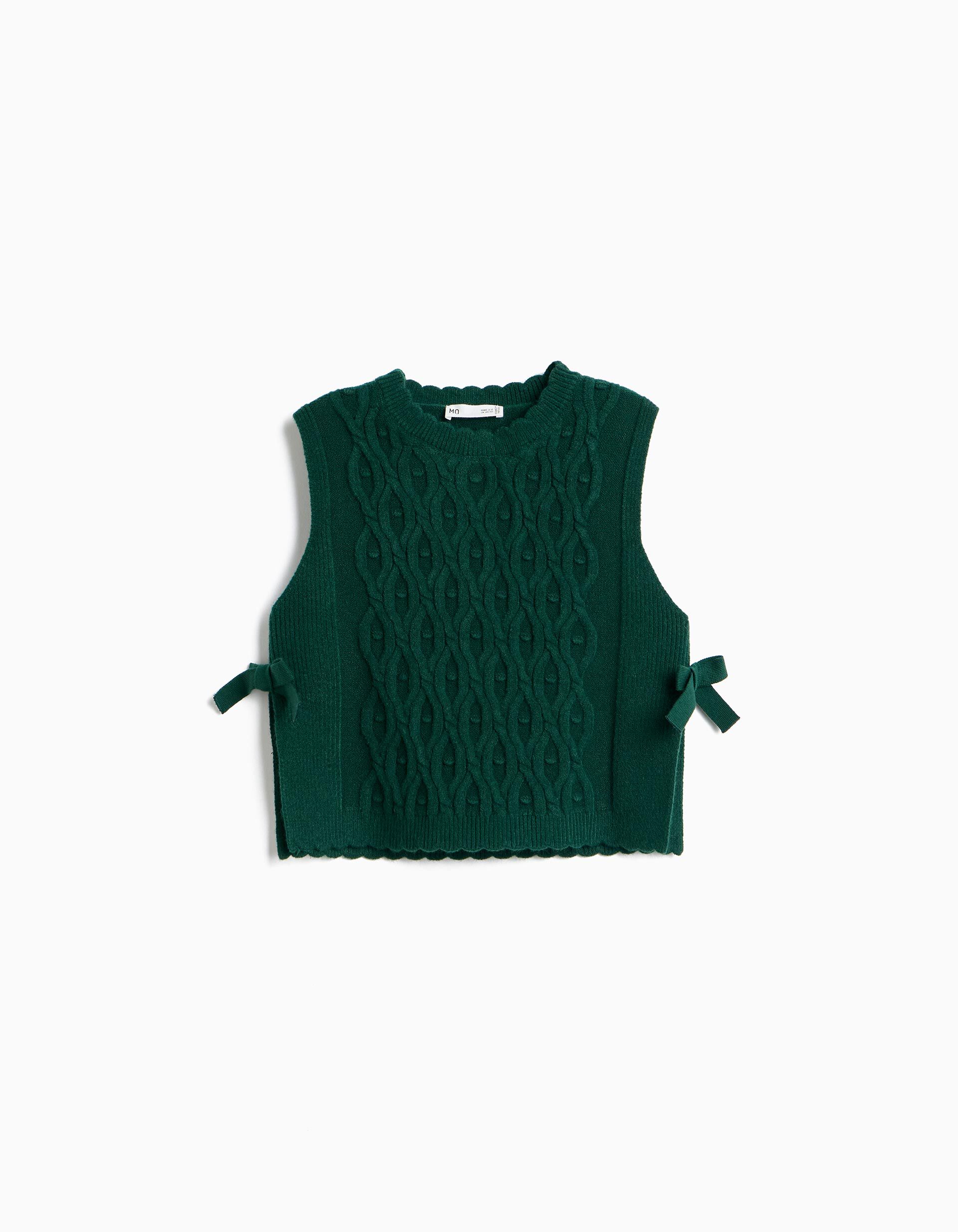 Comprar Online Colete De Malha, Menina, Verde Escuro