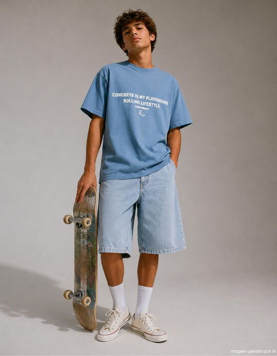 Comprar Online T-shirt Estampada, Menino, Azul