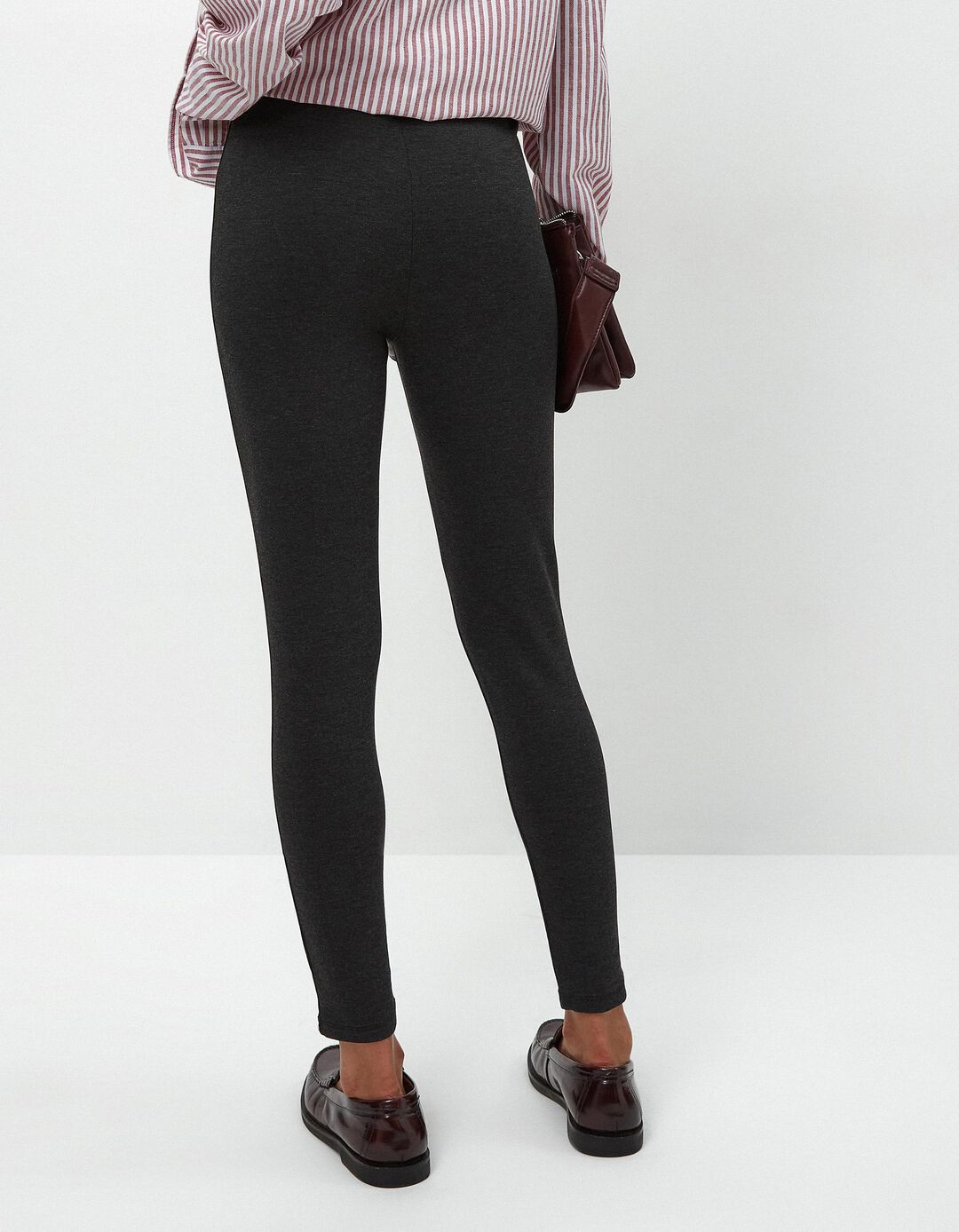 Leggings Costura, Mulher, Cinzento