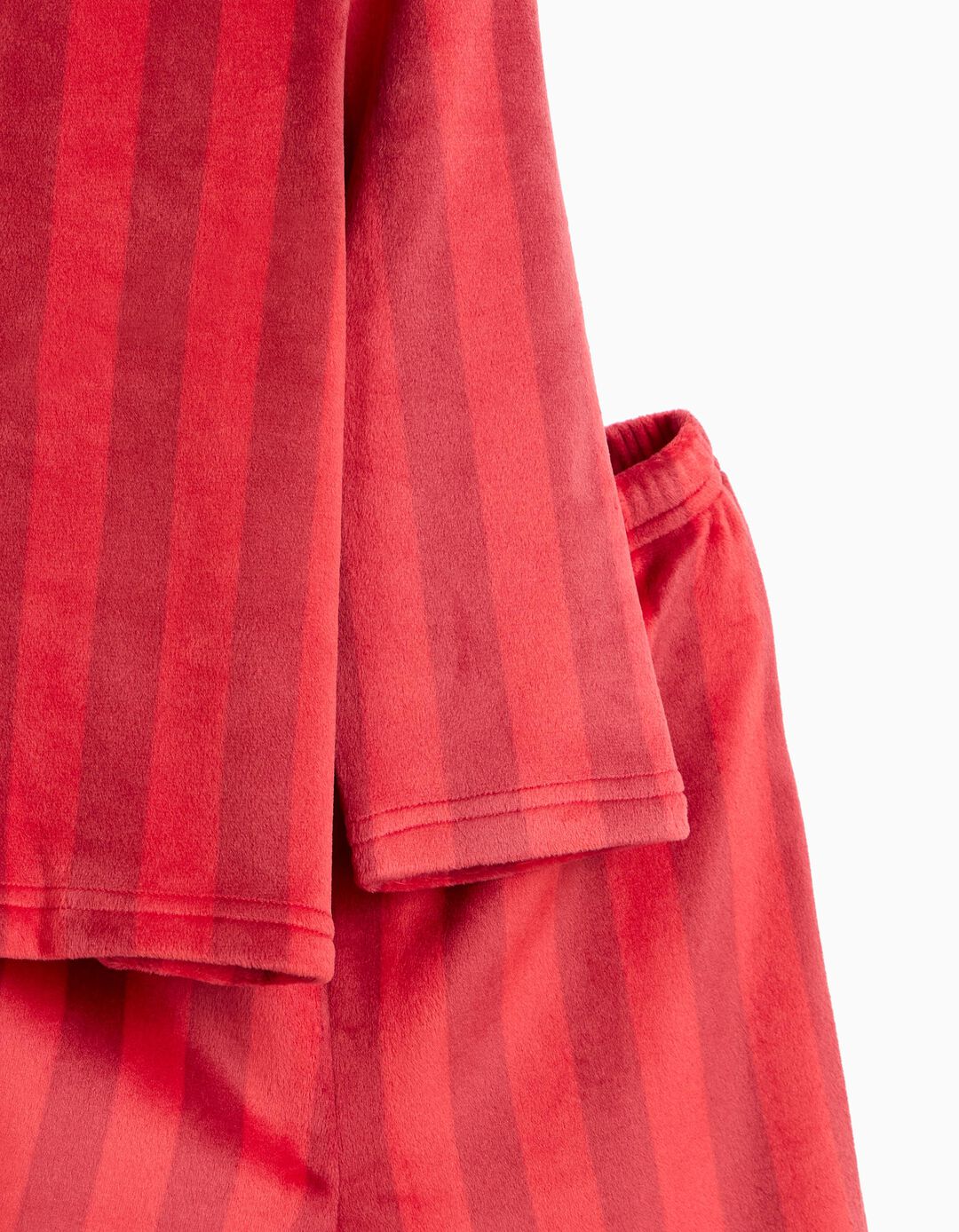 Pijama De Natal Aveludado, Menina, Vermelho Escuro