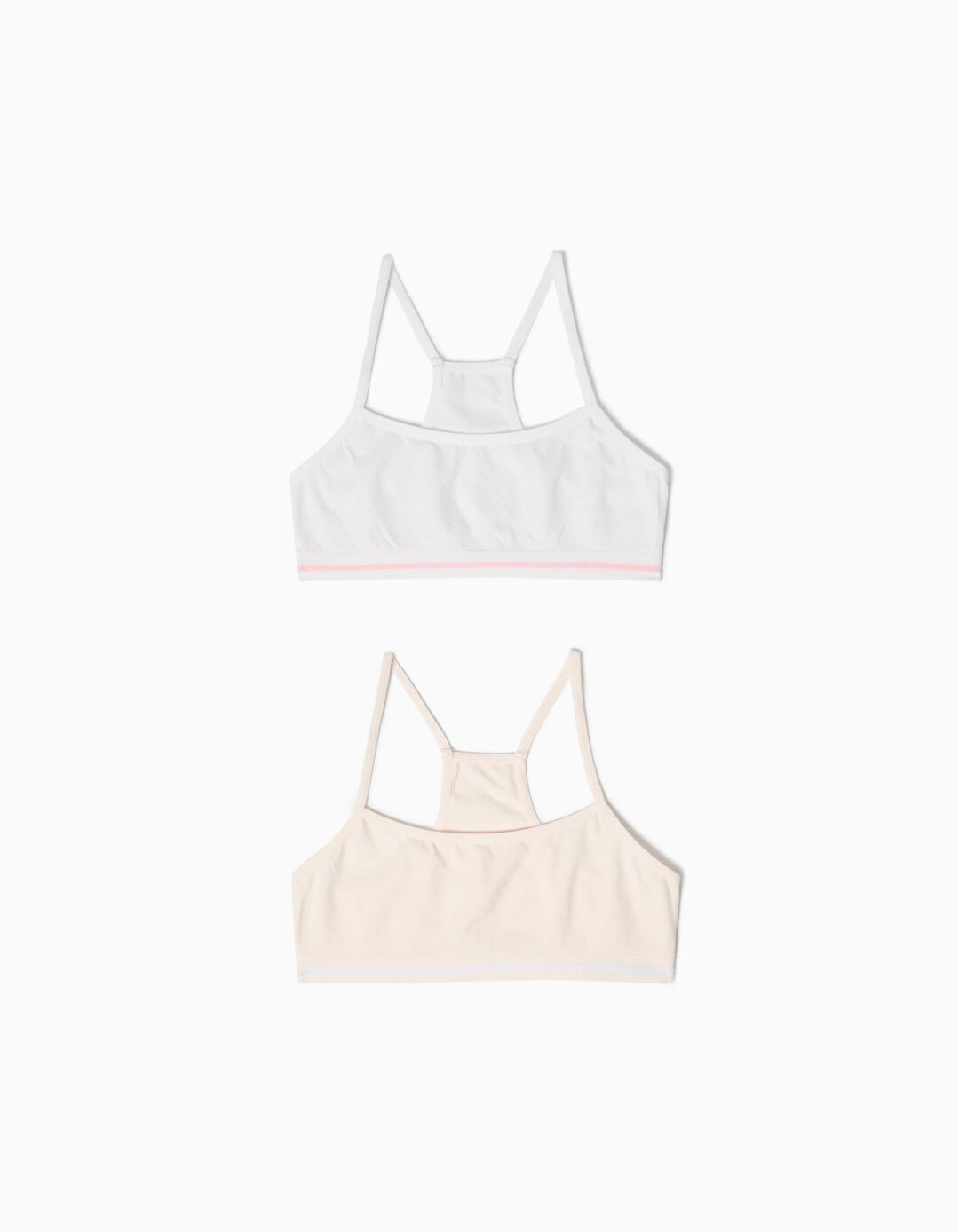 2 Tops Pack, Girls, Pink/White