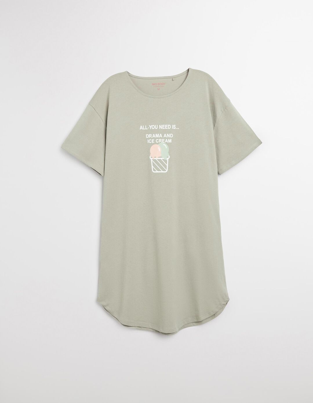 Camisa de Dormir, Mulher, Cinzento Claro
