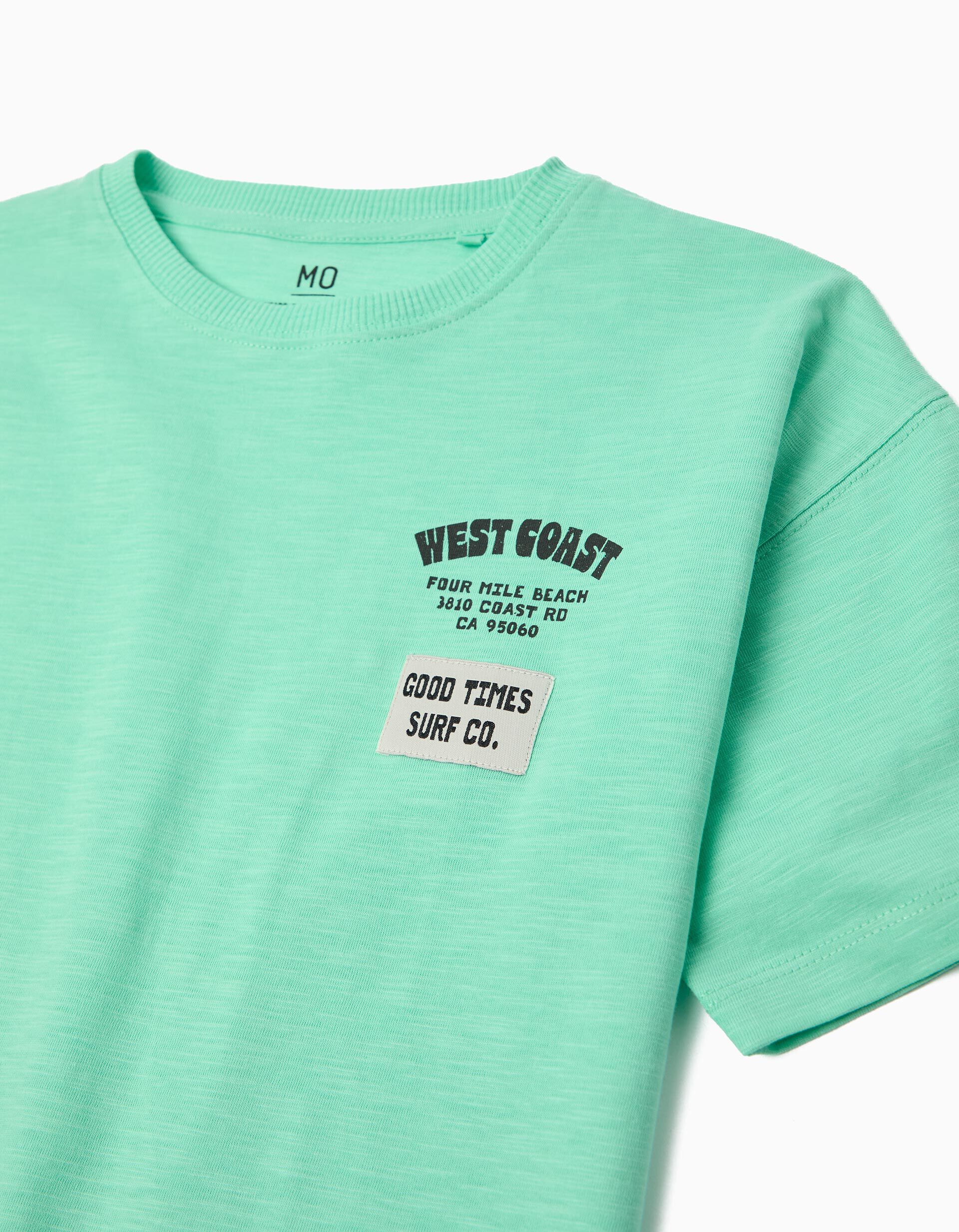 Comprar Online T-shirt com Estampado, Menino, Verde Claro