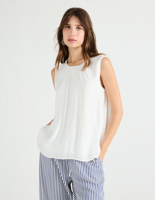 Comprar Online Blusa sem Mangas, Mulher, Branco
