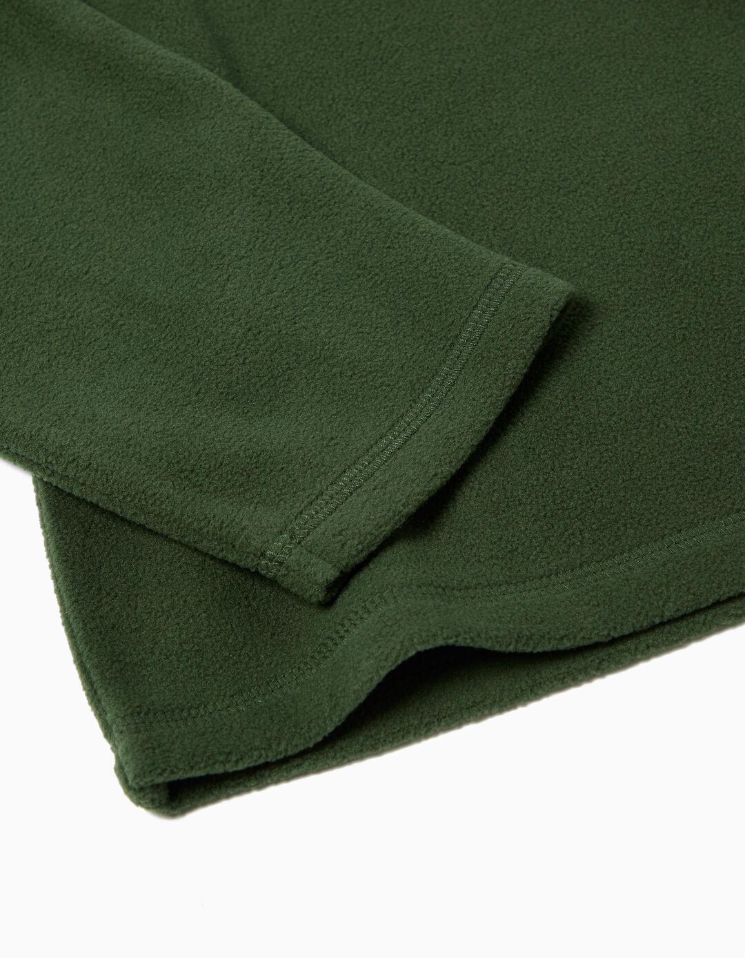 Camisola Polar com Fecho, Menino, Verde Escuro