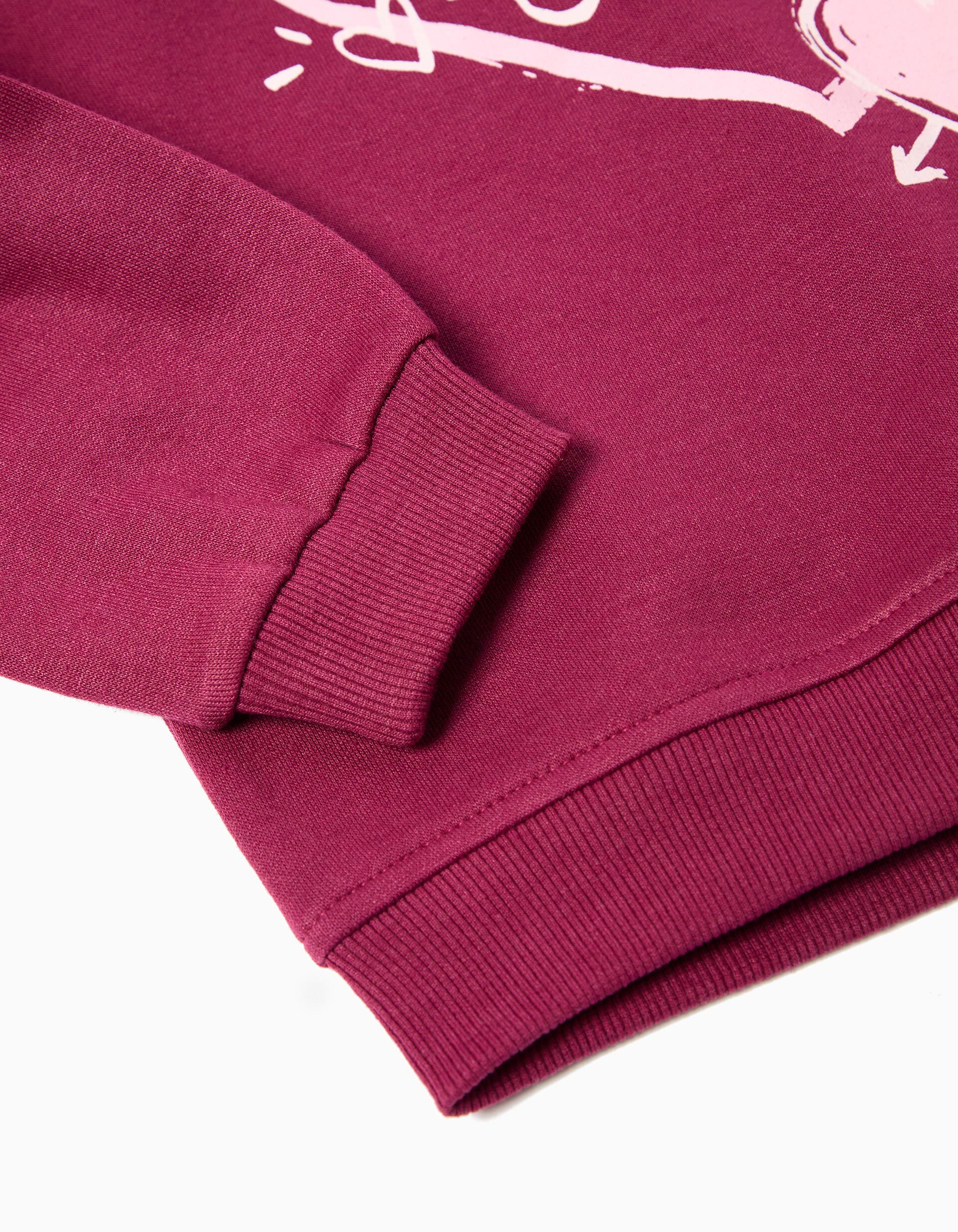 Comprar Online Sweatshirt de Felpa, Menina, Vermelho Escuro 