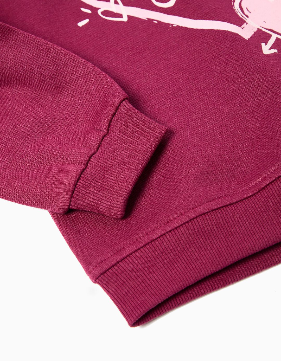 Sweatshirt de Felpa, Menina, Vermelho Escuro 