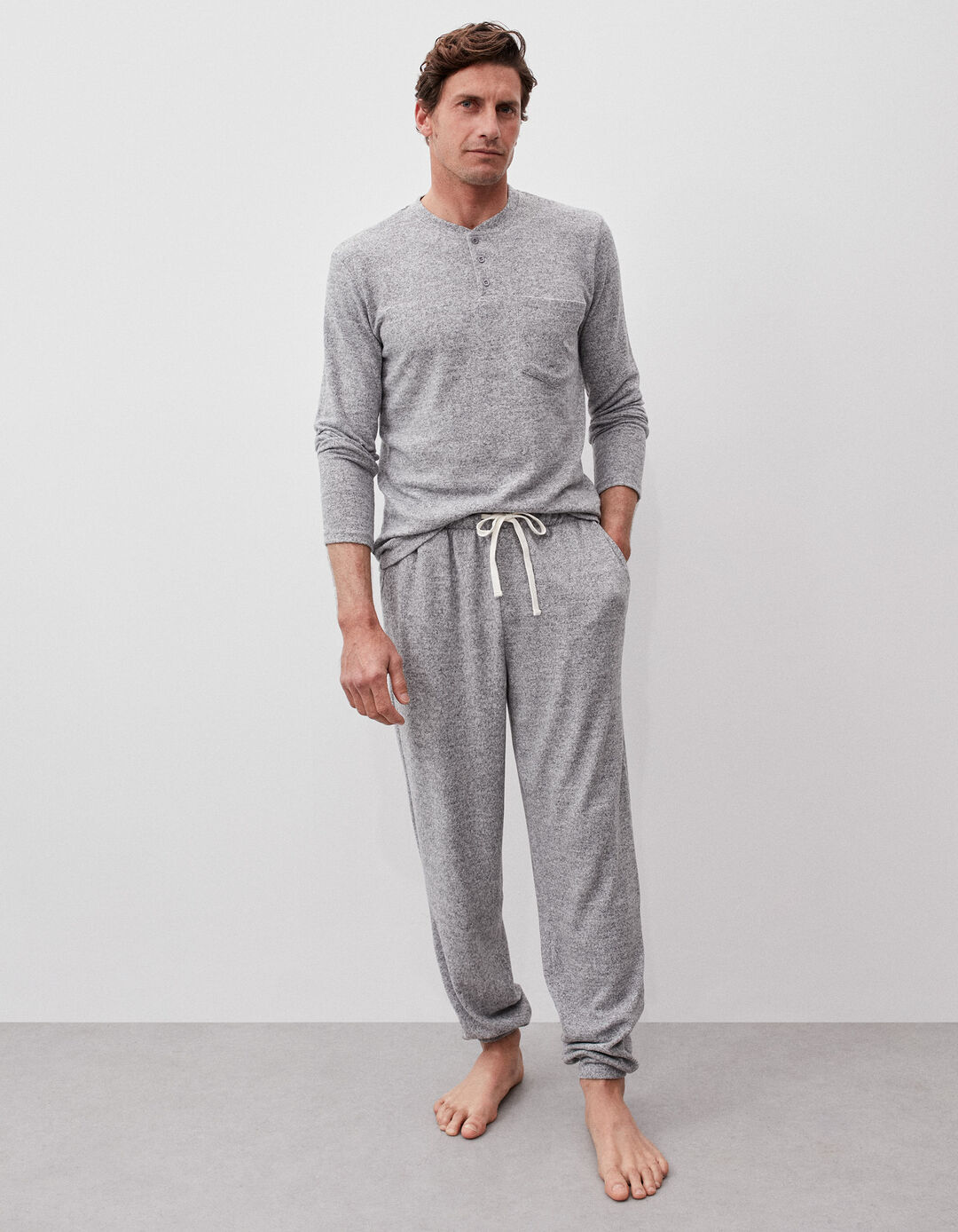Pijama, Homem, Cinzento