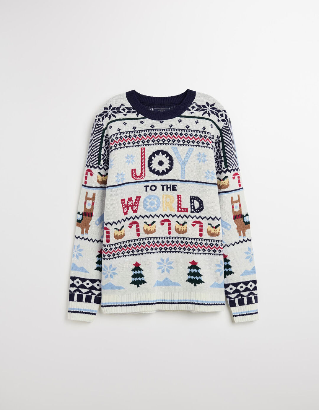 Camisola Natal de Malha, Homem, Bege 