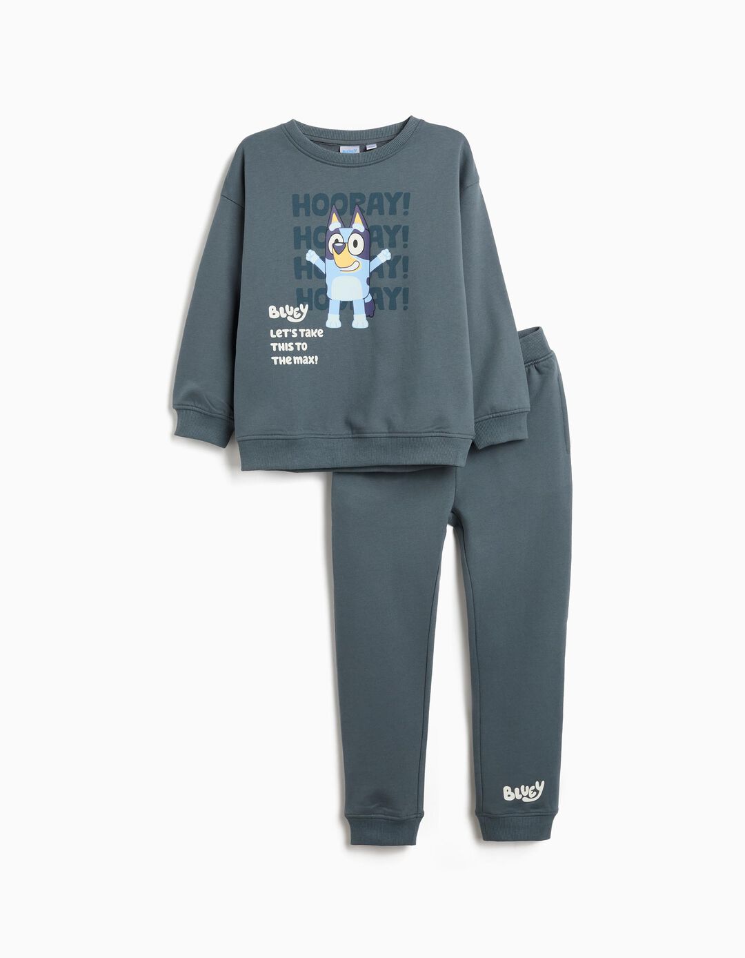 Conjunto Sweatshirt e Calças de Felpa 'Bluey' ©Disney, Menino, Azul