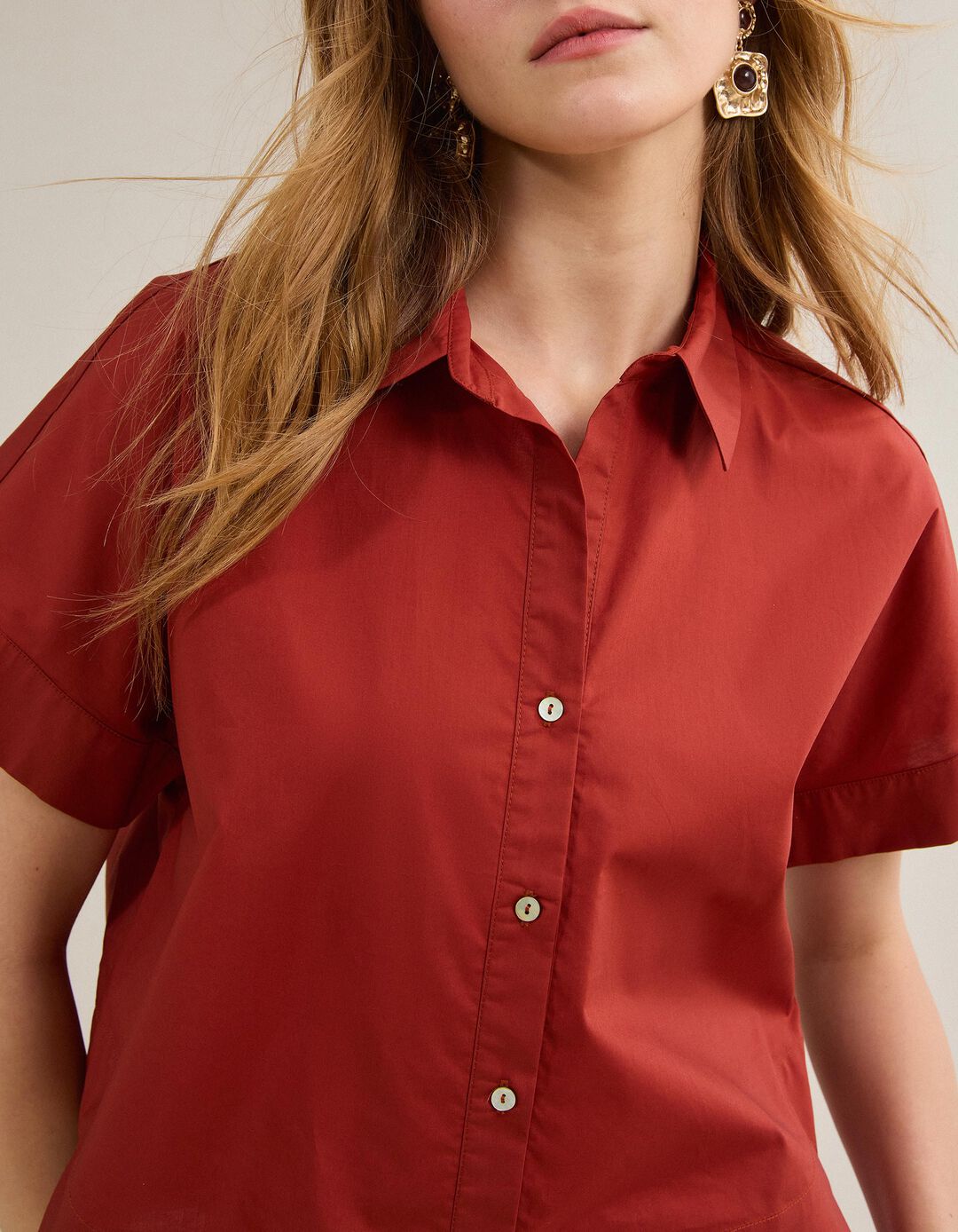 Blusa, Mulher, Vermelho Escuro