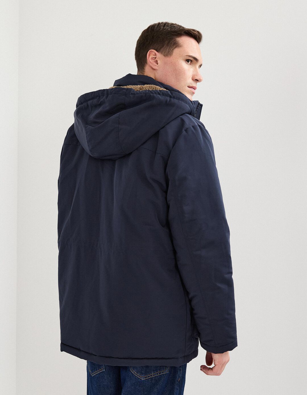 Parka com Capuz, Homem, Azul Escuro