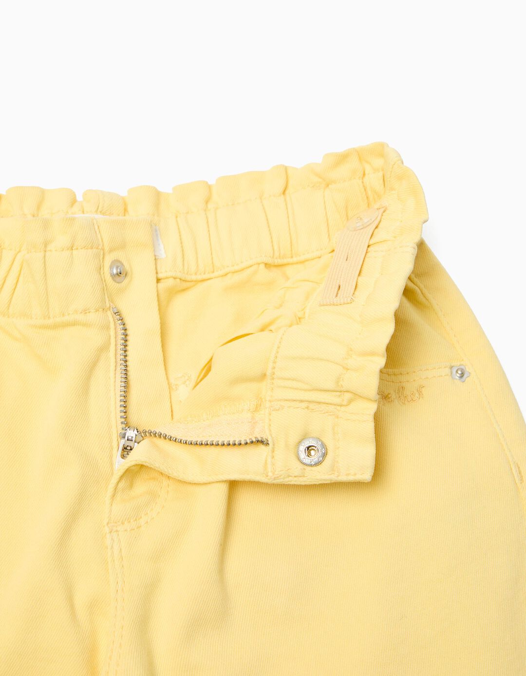 Cal&ccedil;as de Ganga Paperbag, Menina, Amarelo Claro