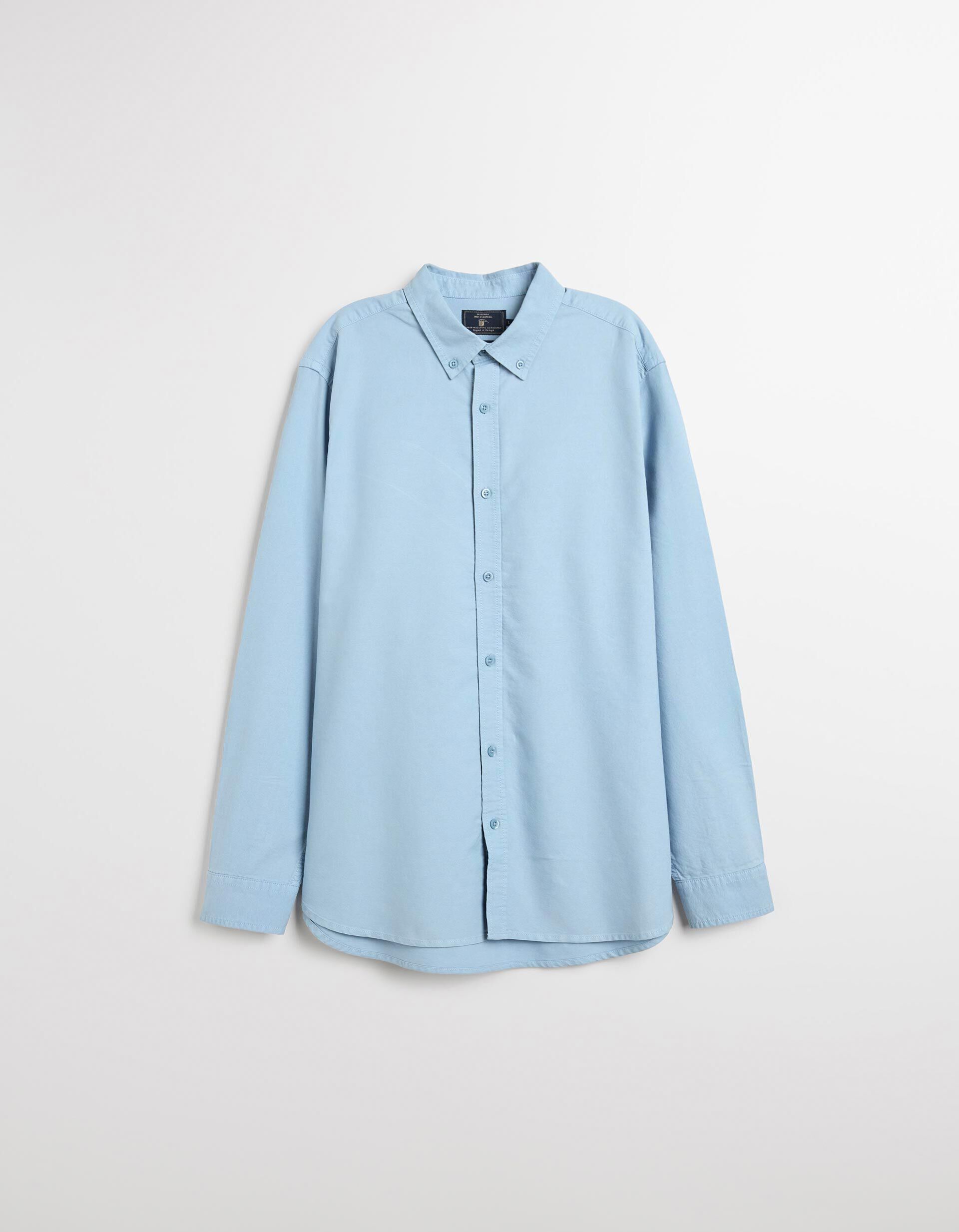 Comprar Online Camisa de Manga Comprida Oxford, Homem, Azul