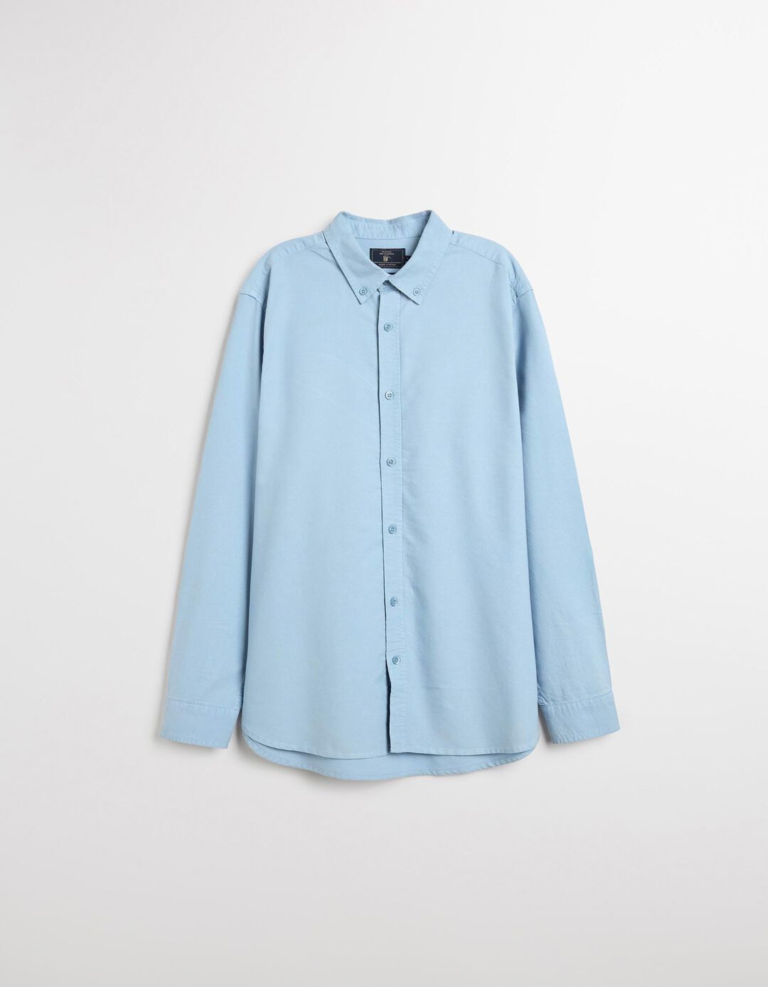 Camisa de Manga Comprida Oxford, Homem, Azul