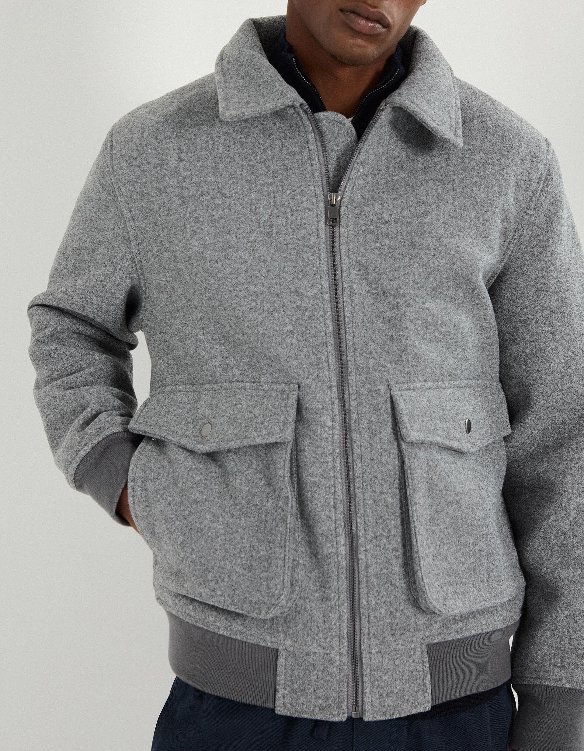 Comprar Online Casaco Bomber, Homem, Cinzento 