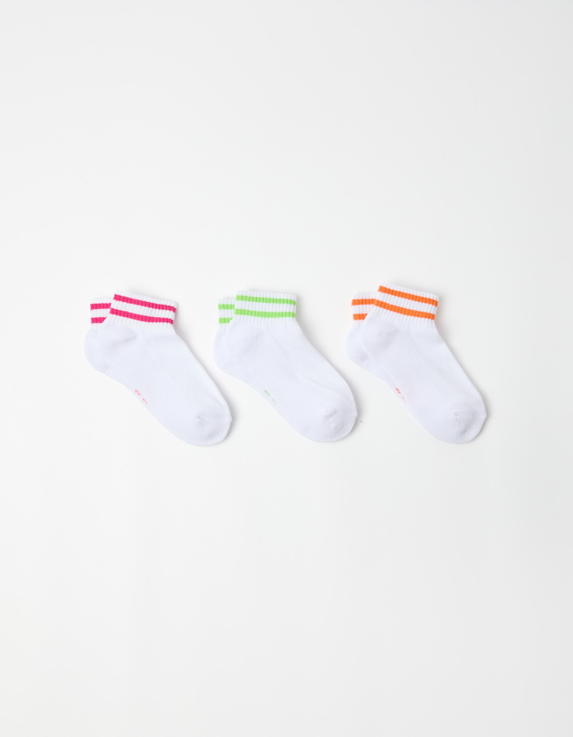Comprar Online Pack 3 Pares de Meias Tornozelo, Mulher, Branco