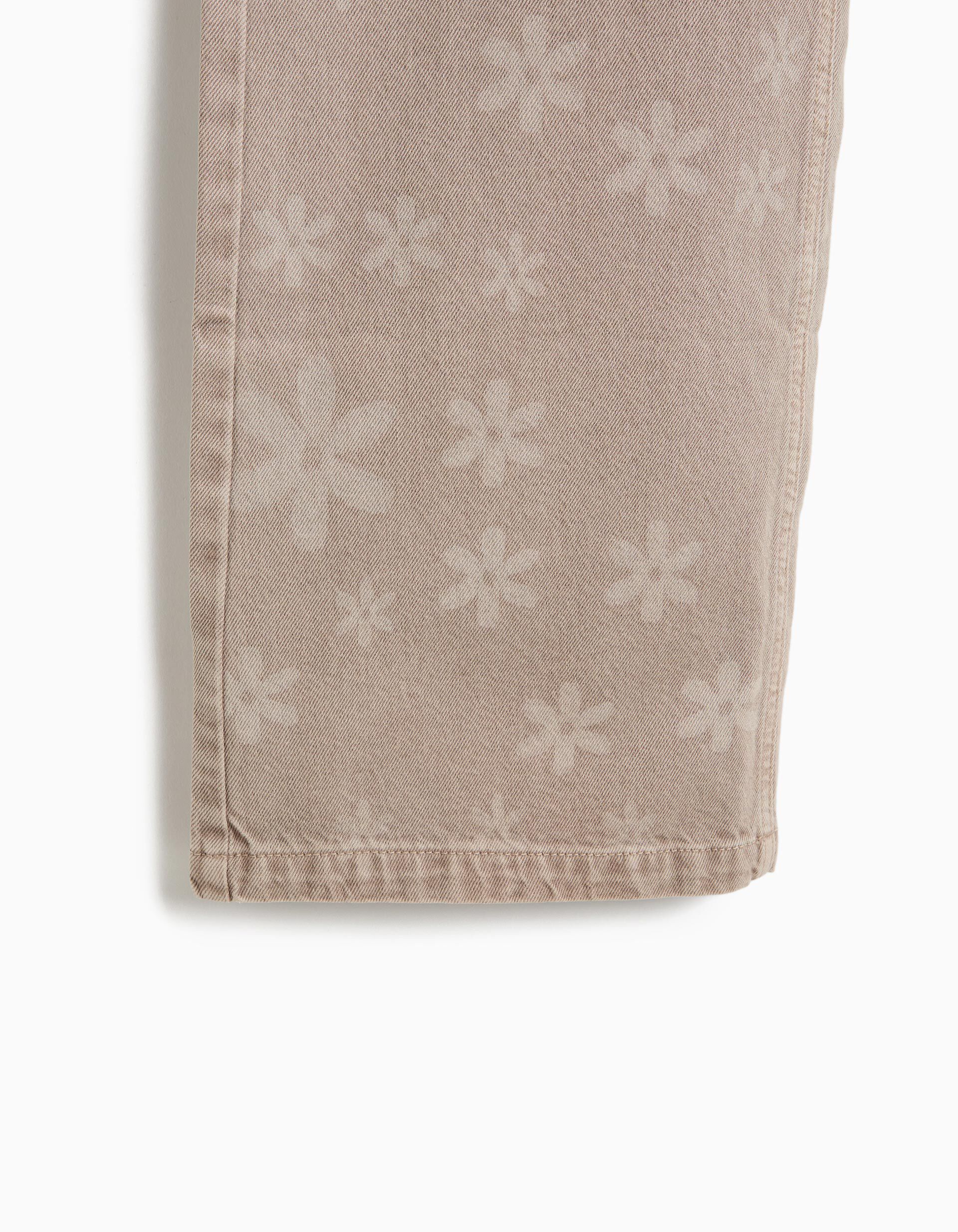 Comprar Online Cal&ccedil;as De Ganga Wide Leg &Agrave;s Flores, Menina, Bege