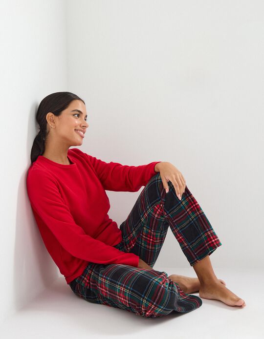 Comprar Online Pijama Polar Natal, Mulher, Vermelho Escuro