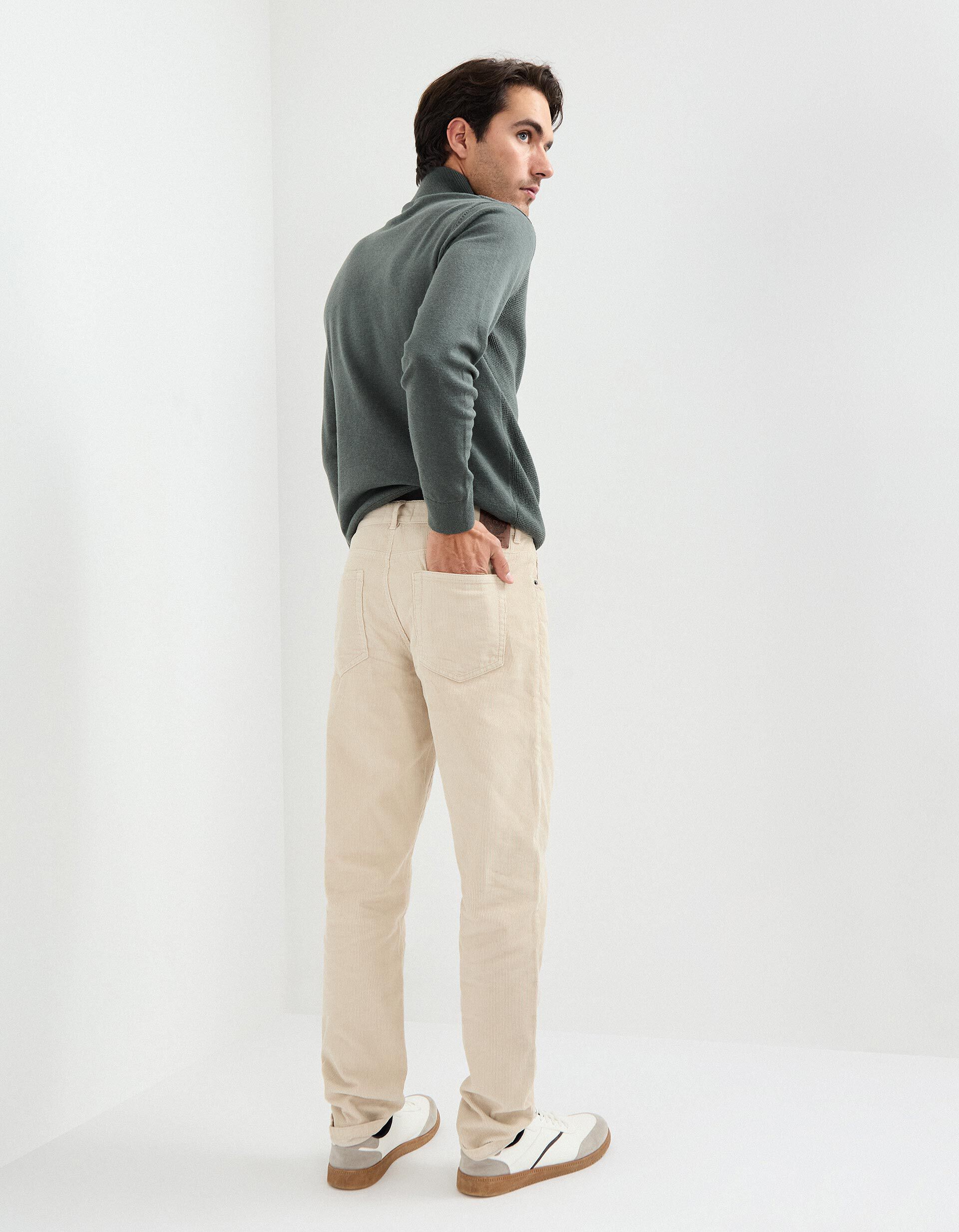 Comprar Online Cal&ccedil;as de Bombazina, Homem, Cru