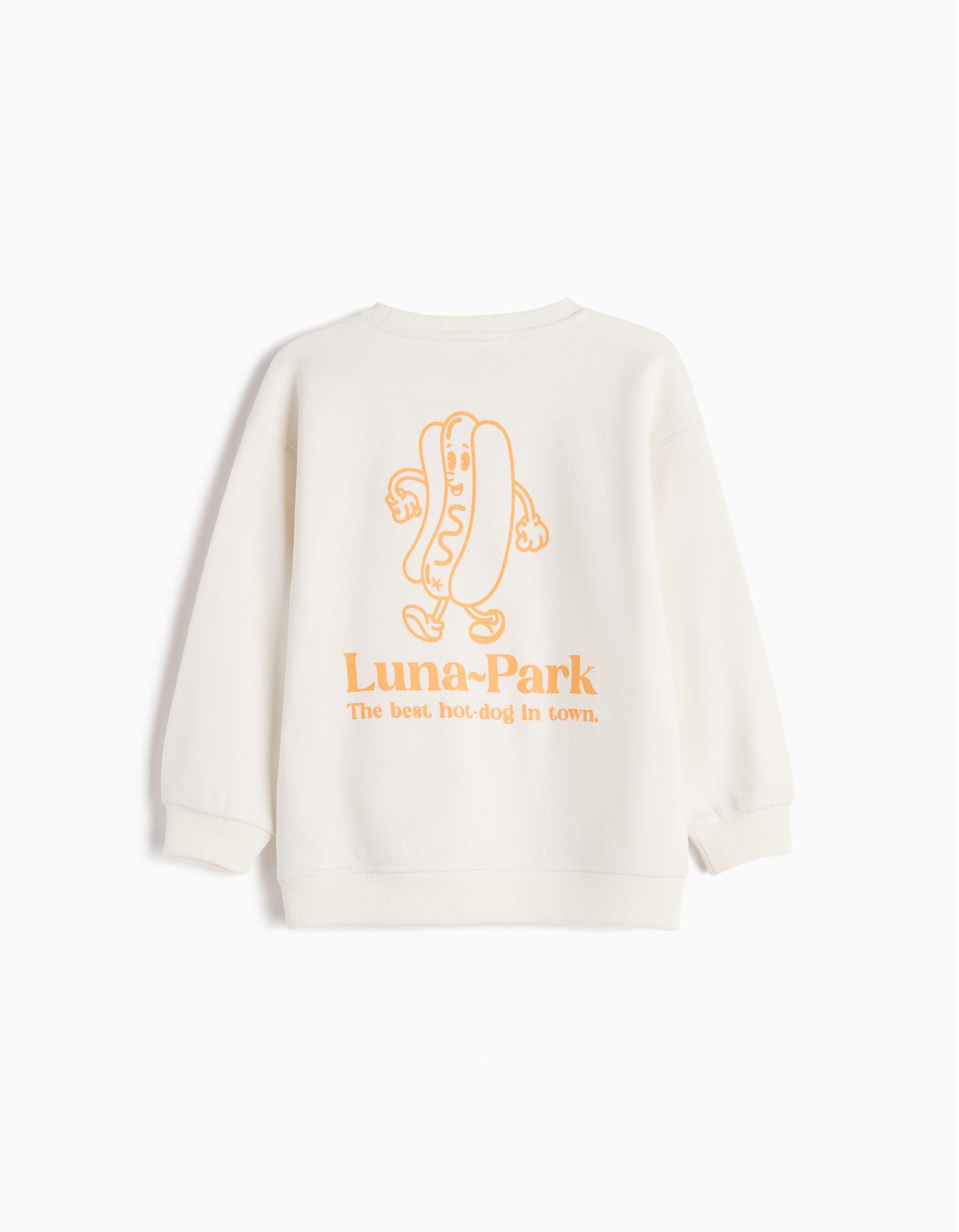 Comprar Online Sweatshirt de Felpa Estampado, Menino, Branco