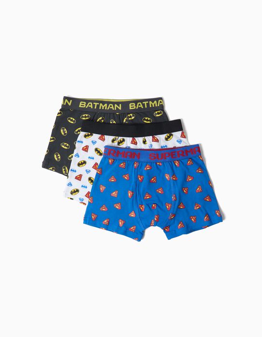 Comprar Online Pack 3 Boxers 'Batman' e 'Superman', Menino, Multicolor