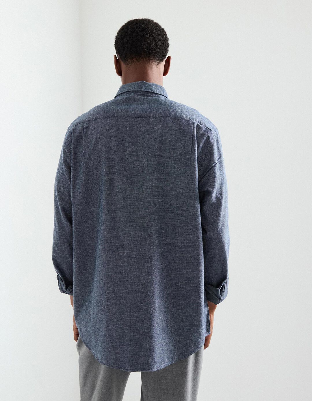 Camisa Flanela, Homem, Azul Escuro 