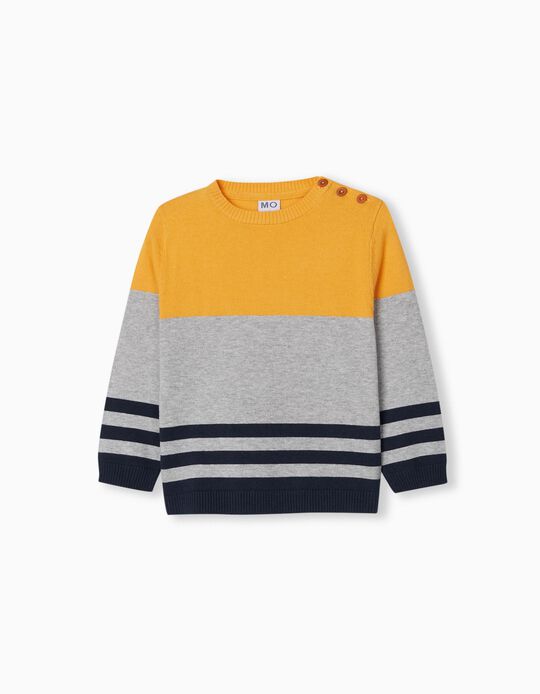 Knitted Jumper, Baby Boys, Yellow