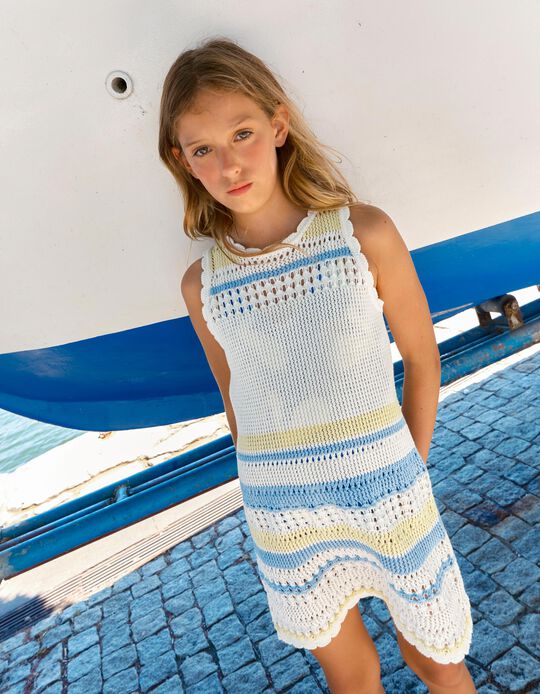 Comprar Online Vestido Crochet, Menina, Amarelo