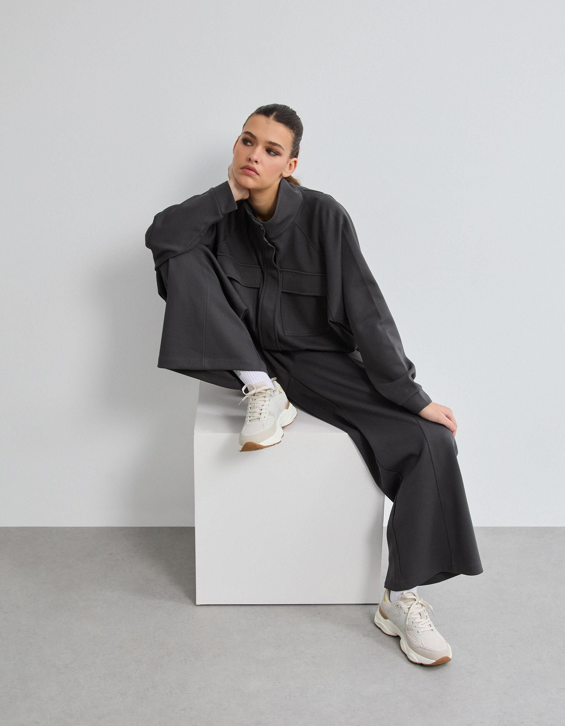 Comprar Online Casaco Piquet, Mulher, Cinzento