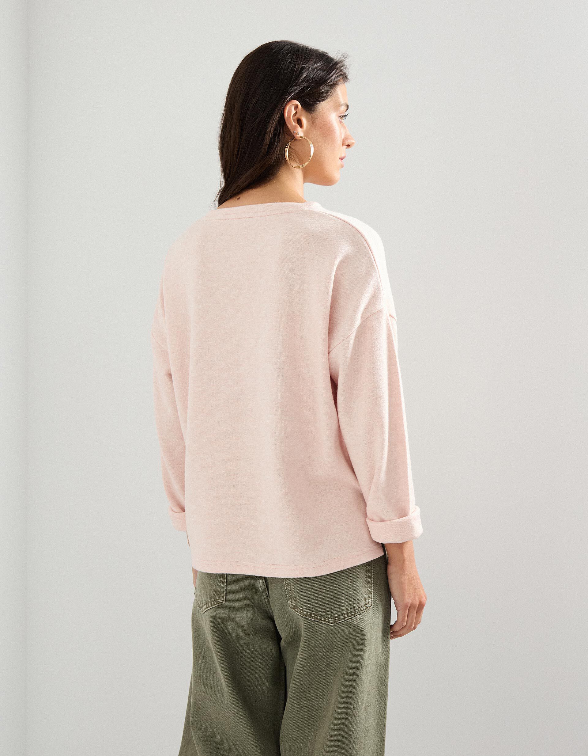 Comprar Online T-shirt de Manga Comprida, Mulher, Rosa