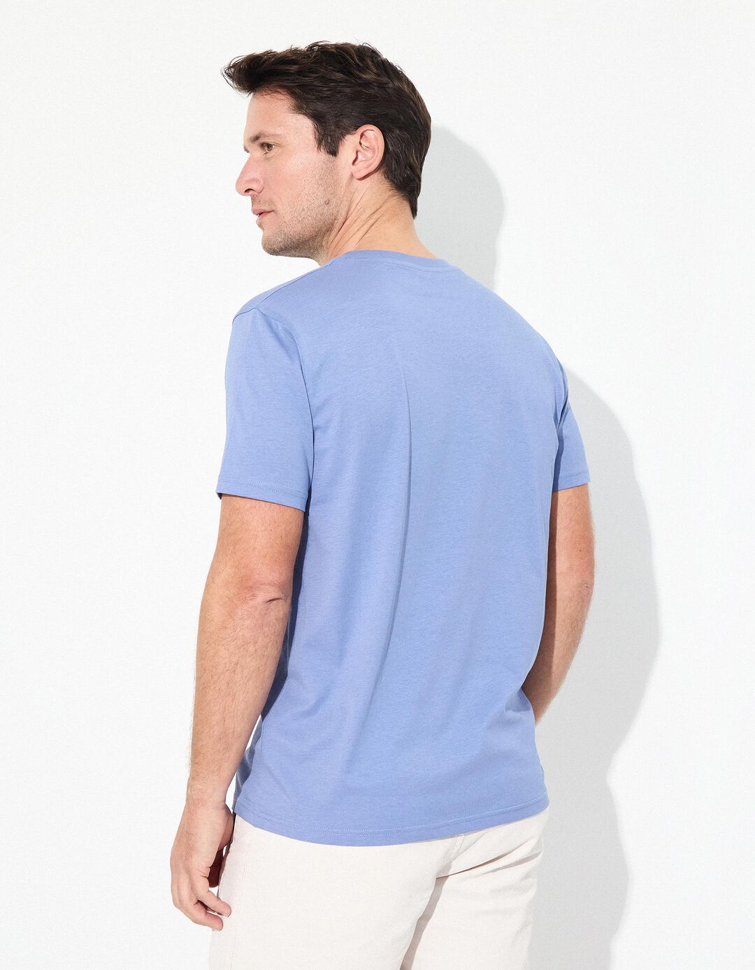 T-shirt Jersey Estampado, Homem, Azul 