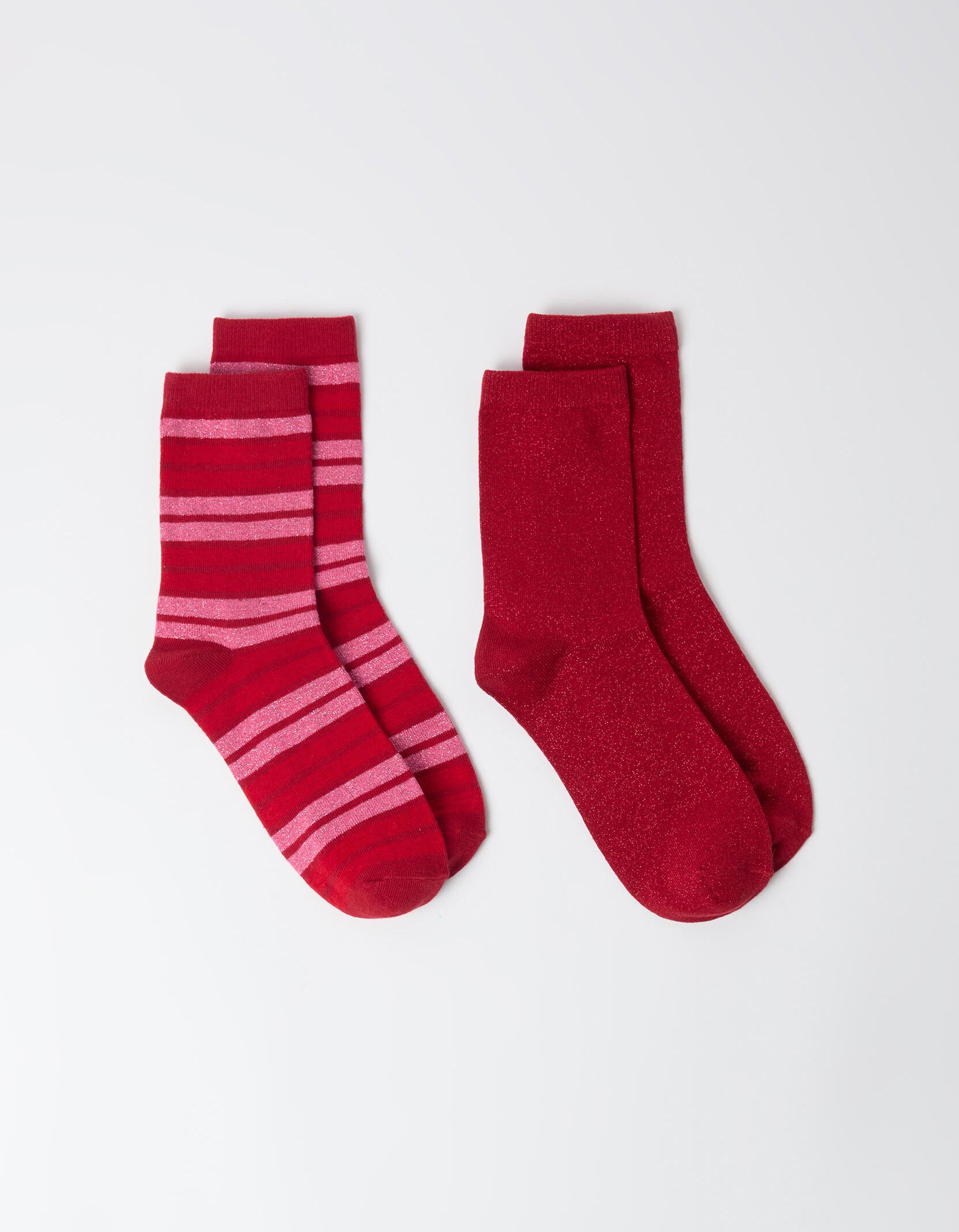 Comprar Online Pack 2 Pares De Meias, Mulher, Vermelho Escuro