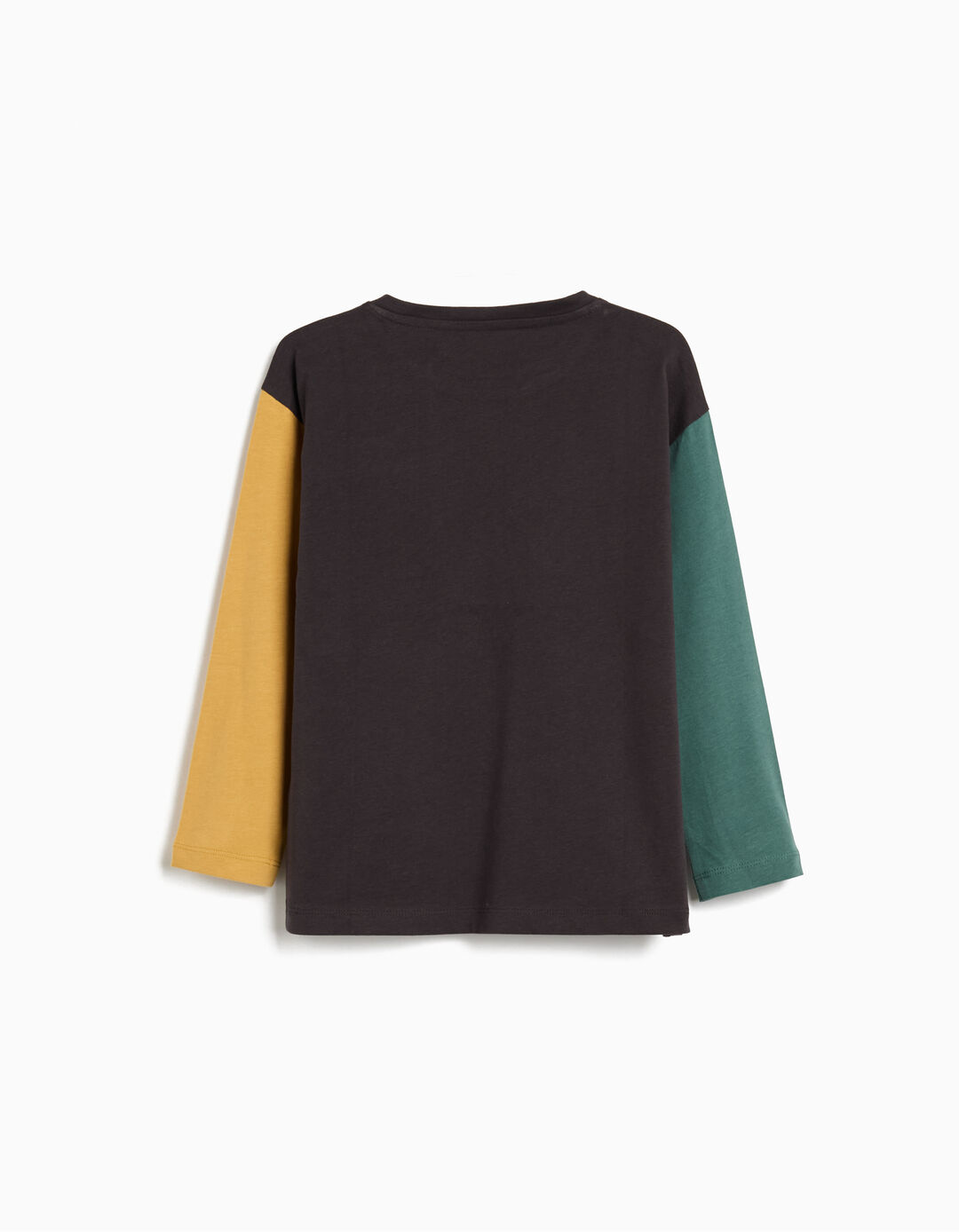 T-shirt Manga Comprida, Menino, Cinzento Escuro