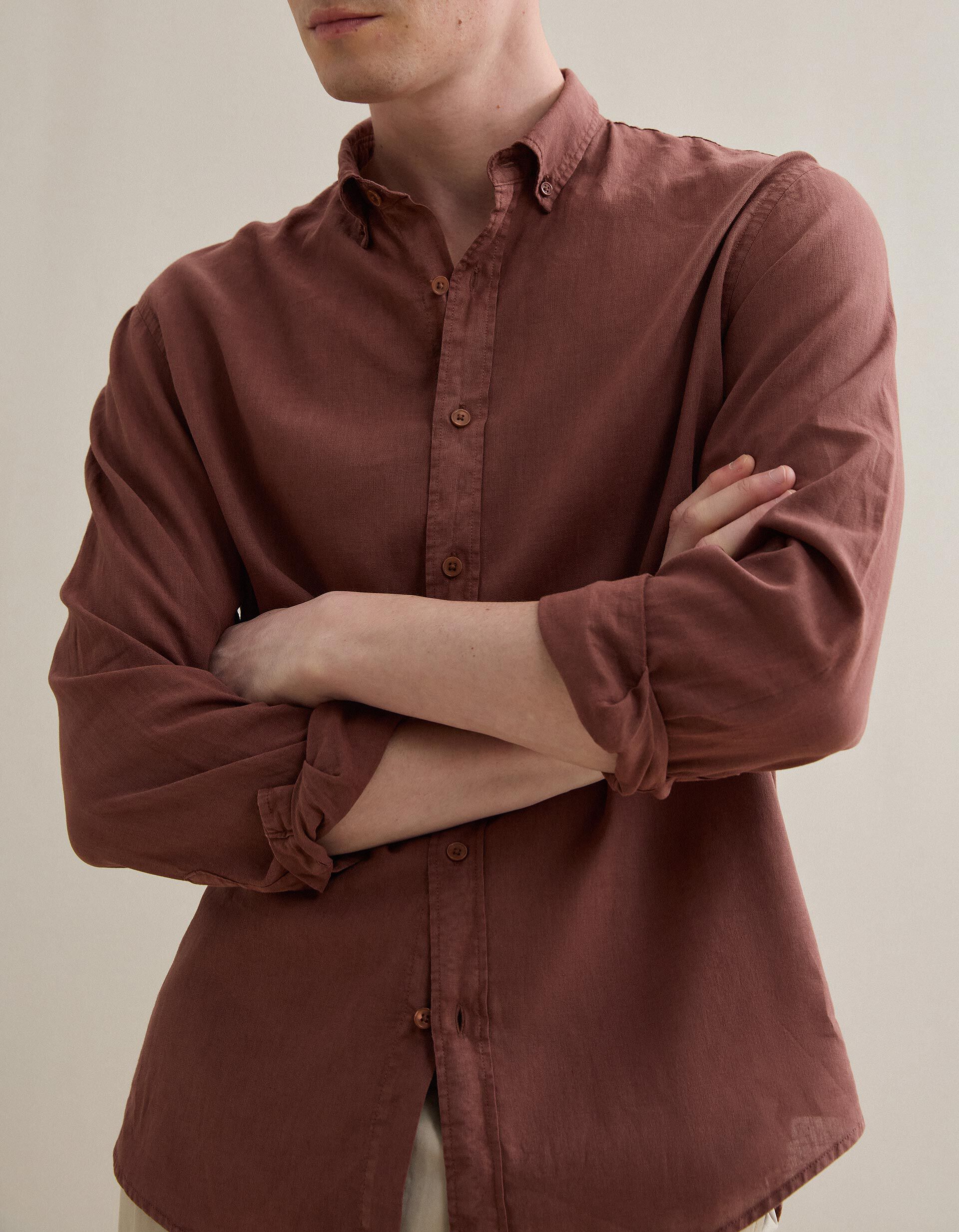 Comprar Online Camisa com Linho, Homem, Castanho