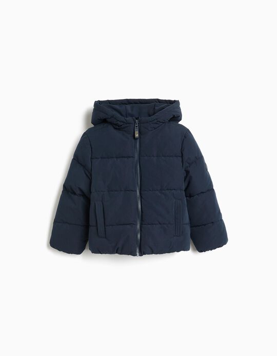 Comprar Online Casaco Acolchoado Com Capuz, Menino, Azul Escuro