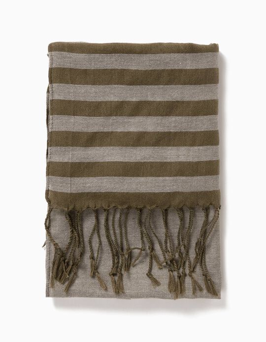 Len&ccedil;o Xadrez e Riscas Verde