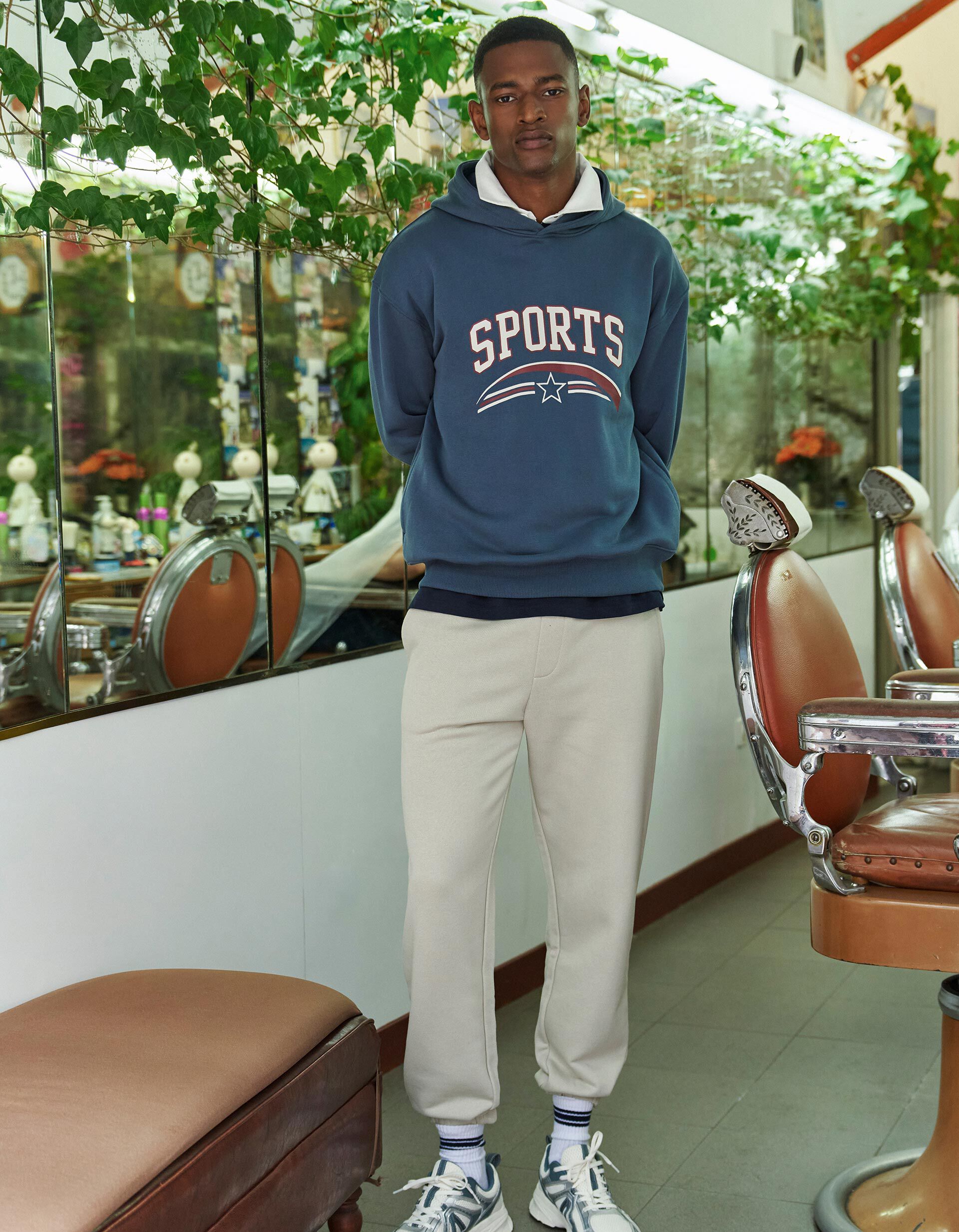 Comprar Online Sweatshirt De Felpa Estampada, Homem, Azul