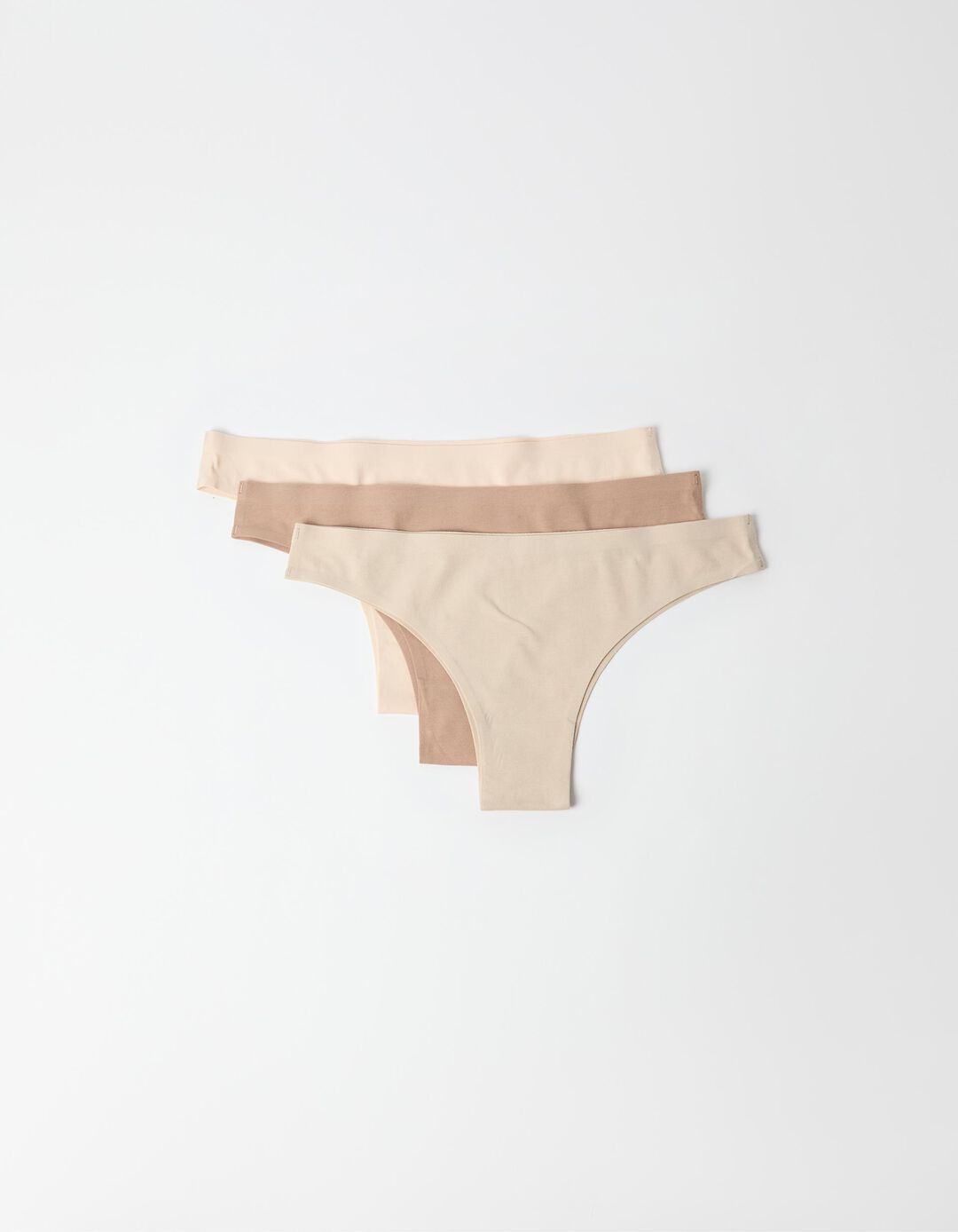 Pack 3 Cuecas Corte Laser, Mulher, Bege