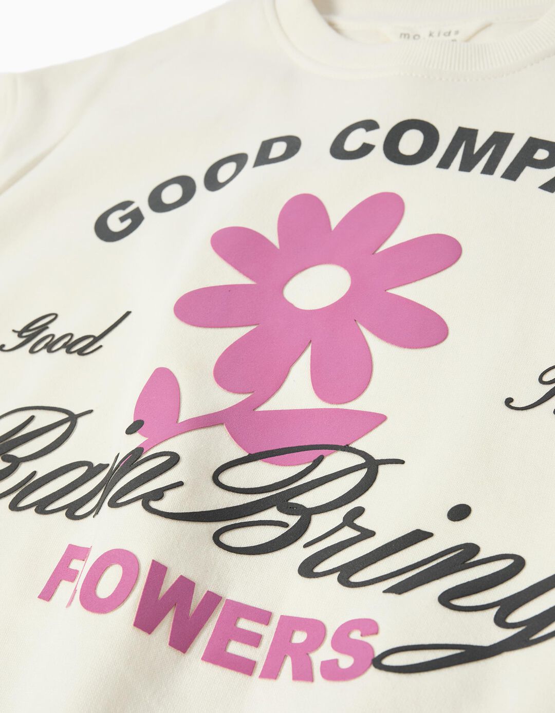 Sweatshirt de Felpa, Menina, Branco