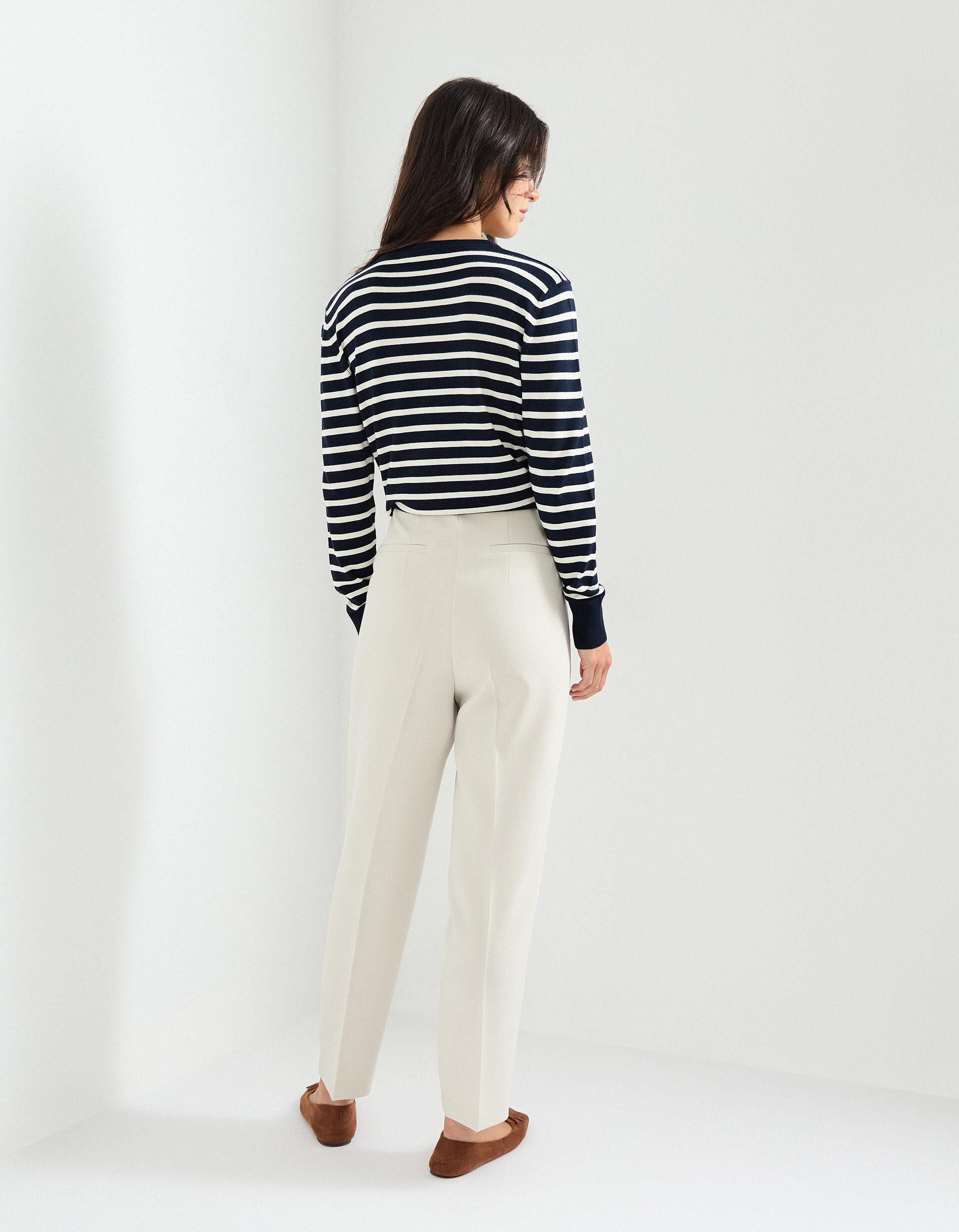 Comprar Online Cal&ccedil;as Cintura Subida, Mulher, Bege Claro