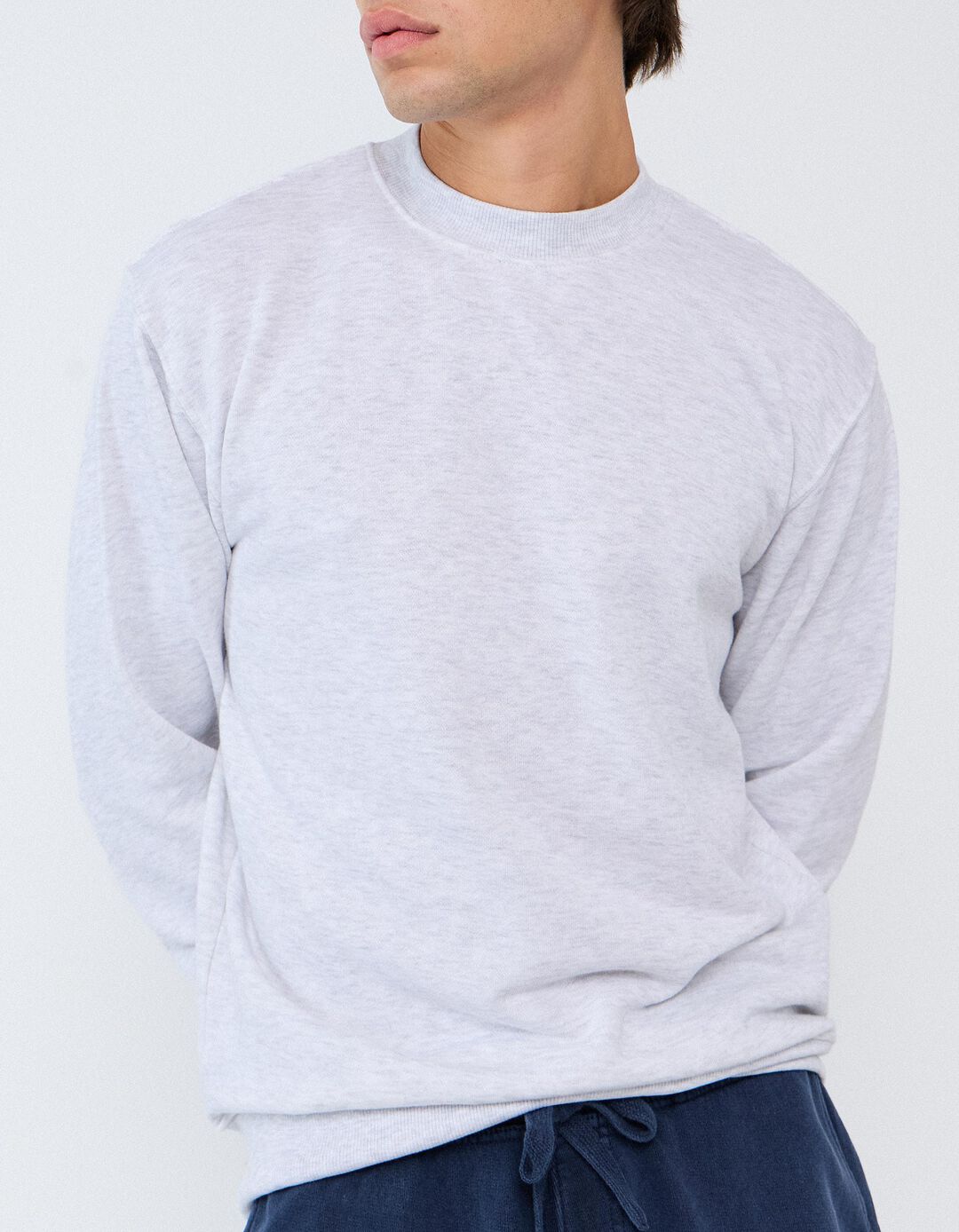 Sweatshirt De Felpa, Homem, Cinzento Claro