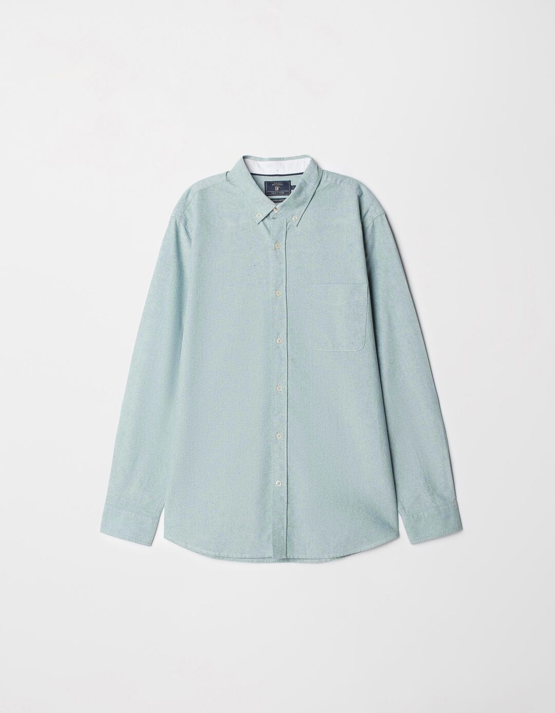 Camisa de Manga Comprida Oxford, Homem, Verde