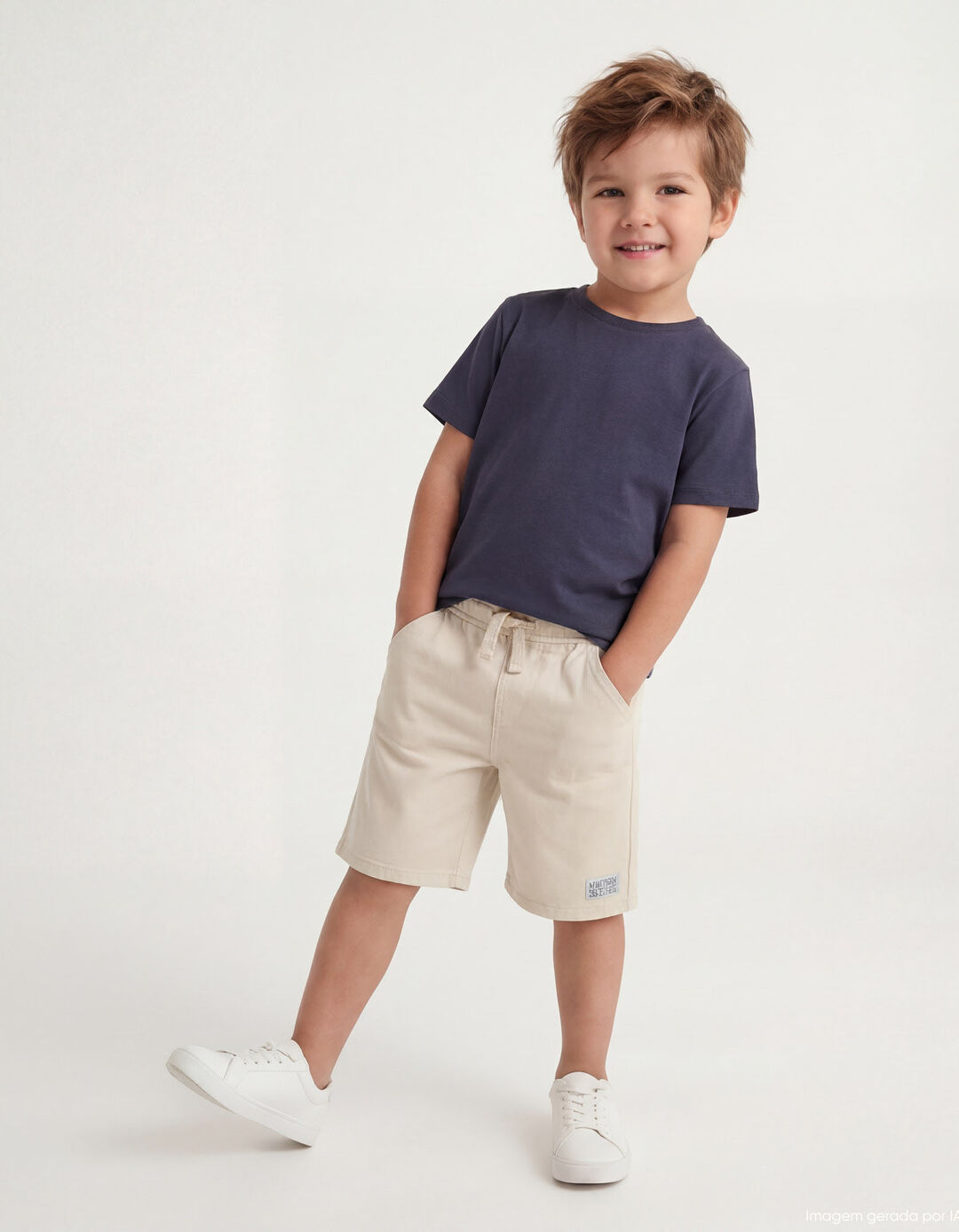 T-shirt, Menino, Azul Escuro