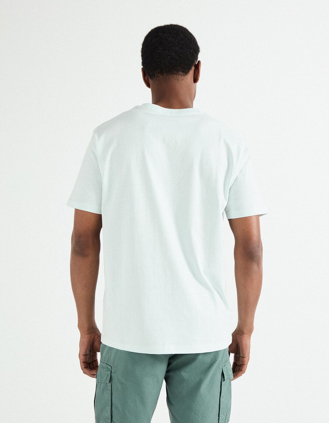 T-shirt Print, Homem, Azul Claro